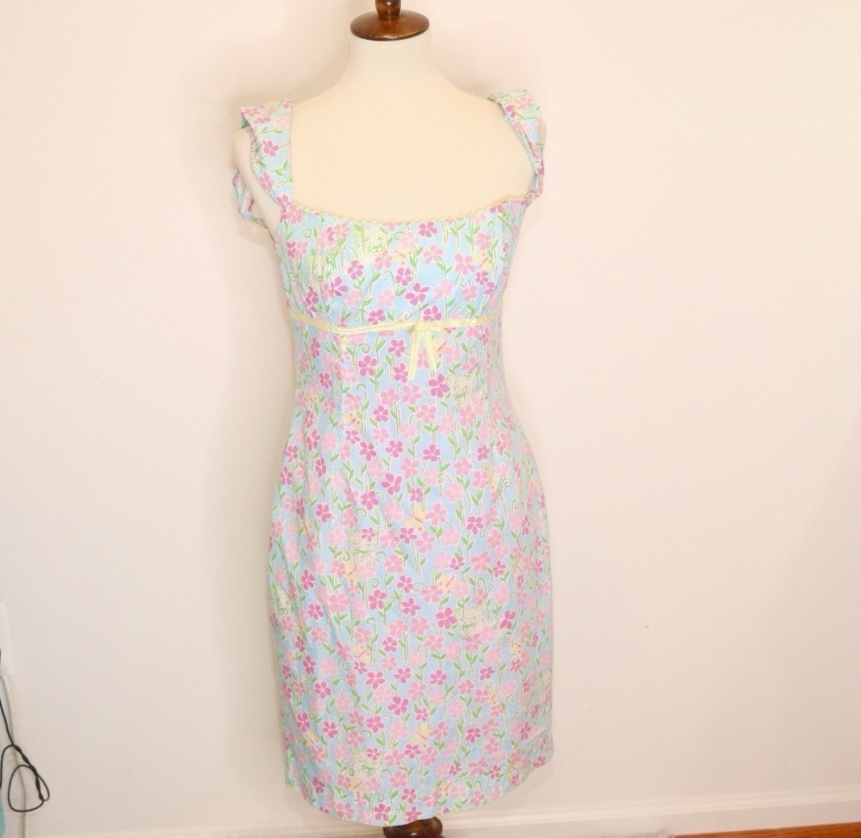 VINTAGE Lilly Pulitzer Floral Leopard Pencil Dress, Size 6