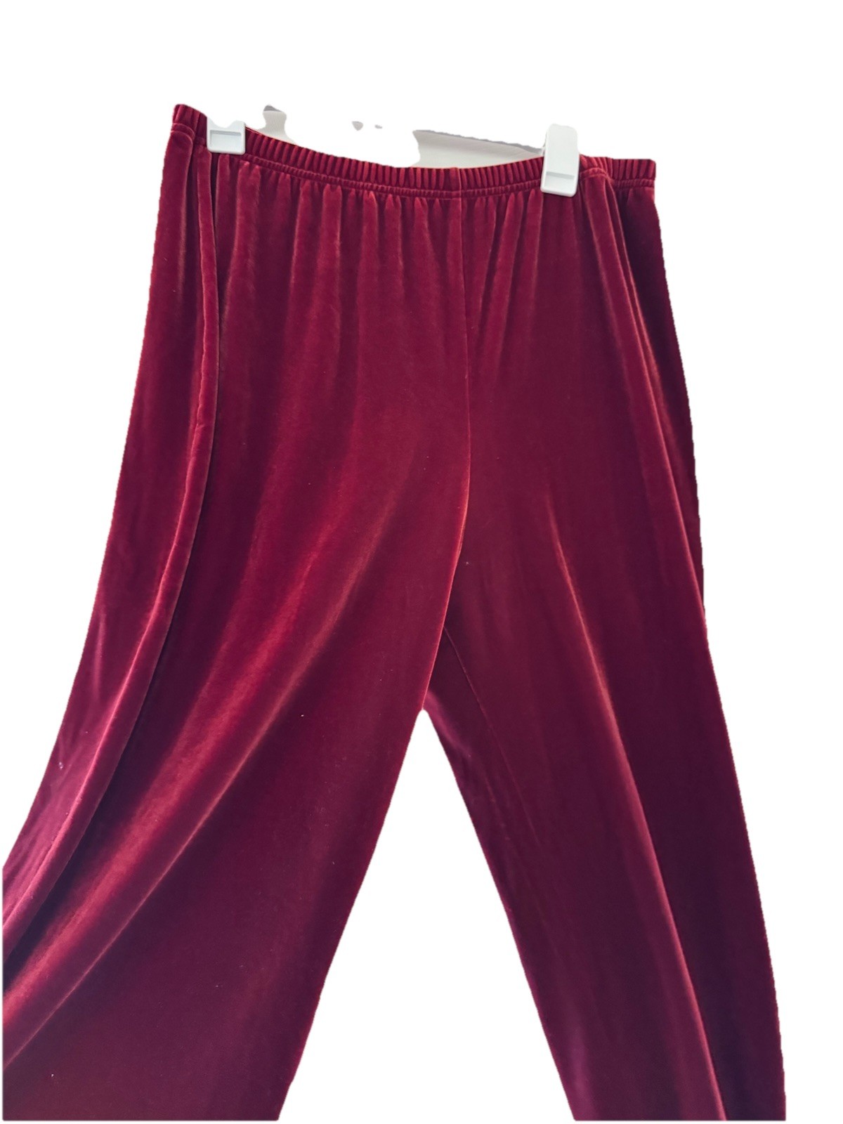 doubled ranch wear Velvet Pants L rusty red color western southwest high waist