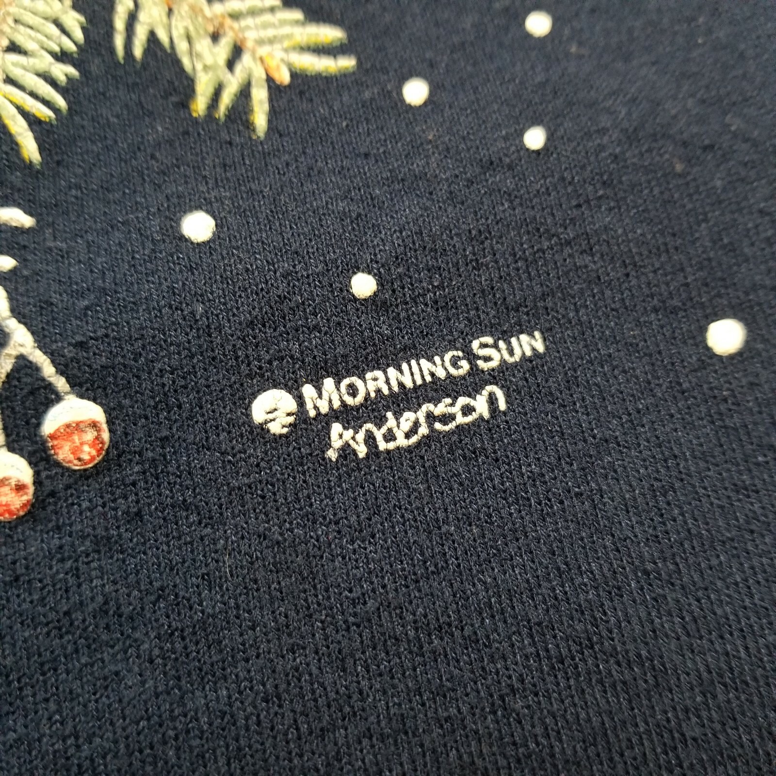 Vtg Morning Sun Winter Birdhouse Sweatshirt Womens XL Snow Jerzees USA 90s T44