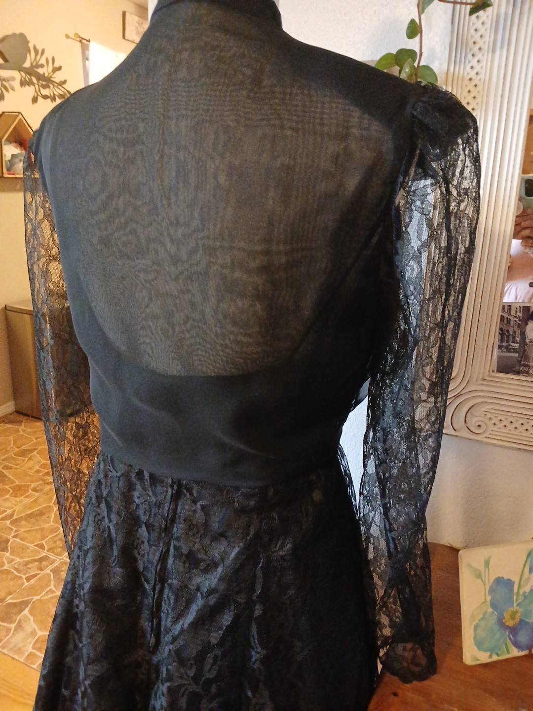 Vintage 80’s XS/S Mademoiselle Black Lace Mini Cocktail Prom Dress With Jacket