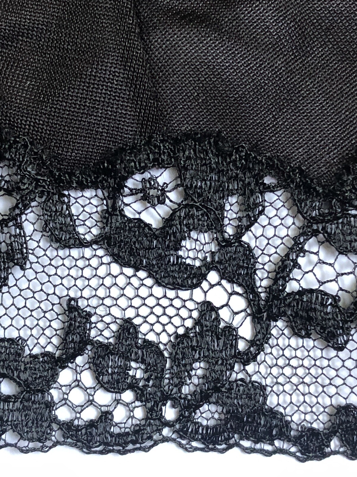 Vintage Black Underwear lace & nylon Lastex Valisere Lion Creation Francaise
