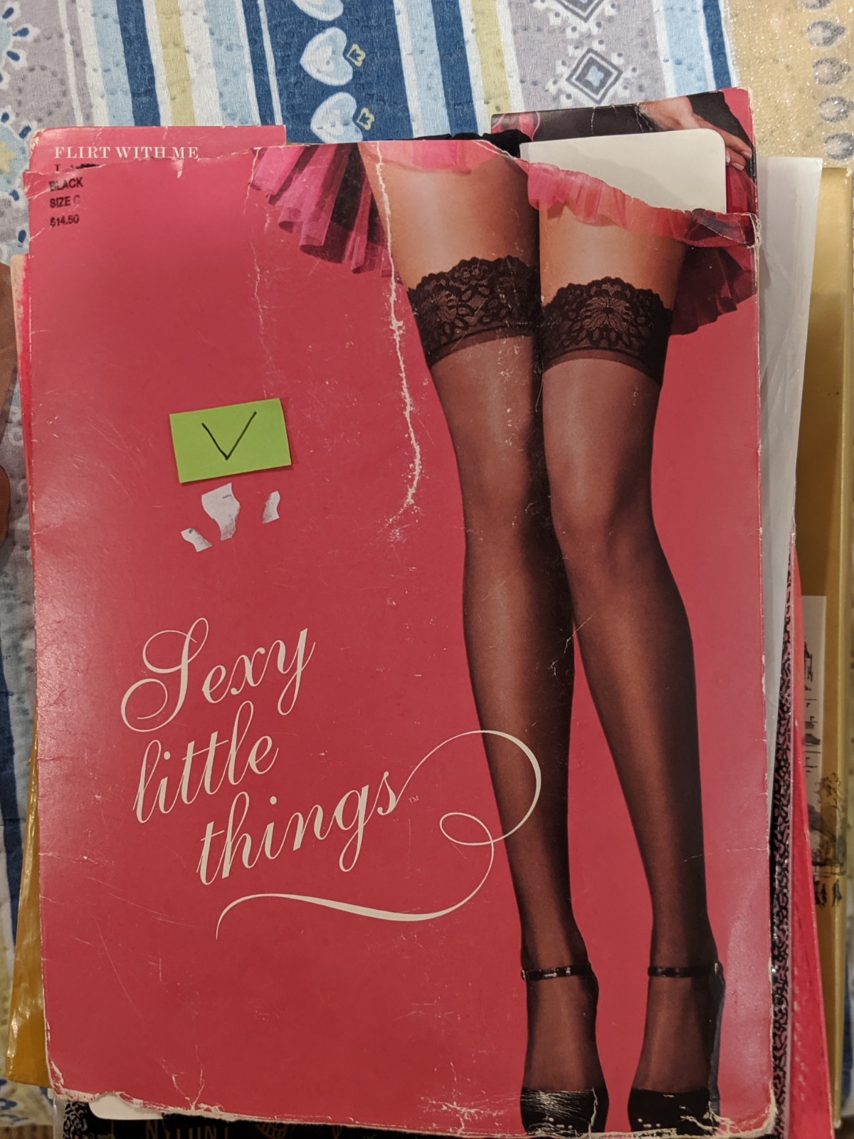 Vintage Thigh High Stockings 1pr Victoria’s Secret seamless Unused Nylon C #V