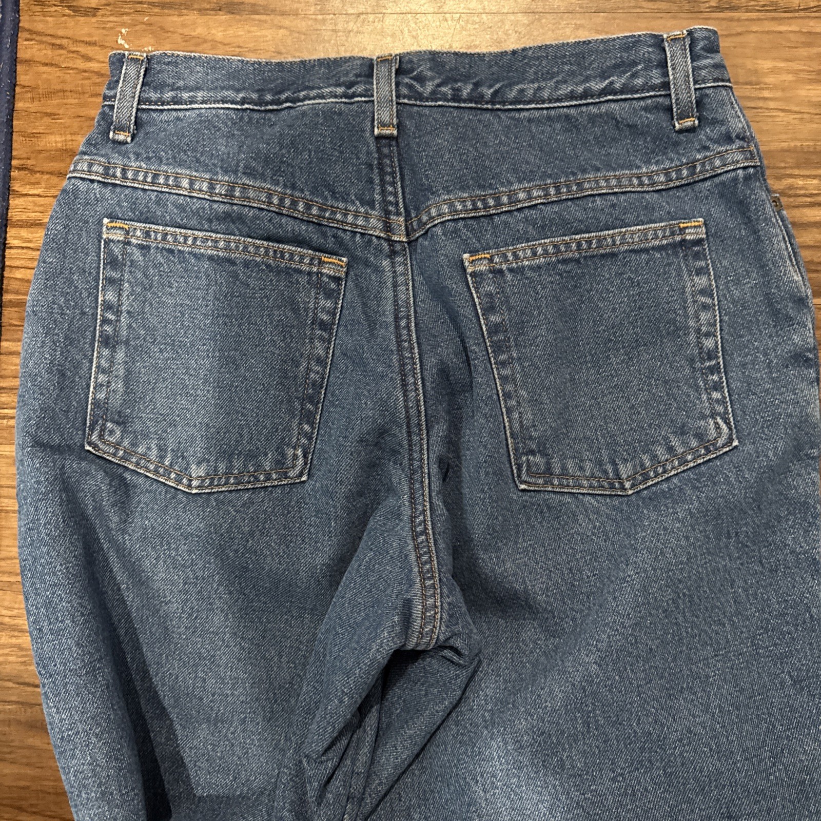 Vintage LL Bean Fleece Lined Jeans Size 8 Reg Relaxed Fit Medium Wash