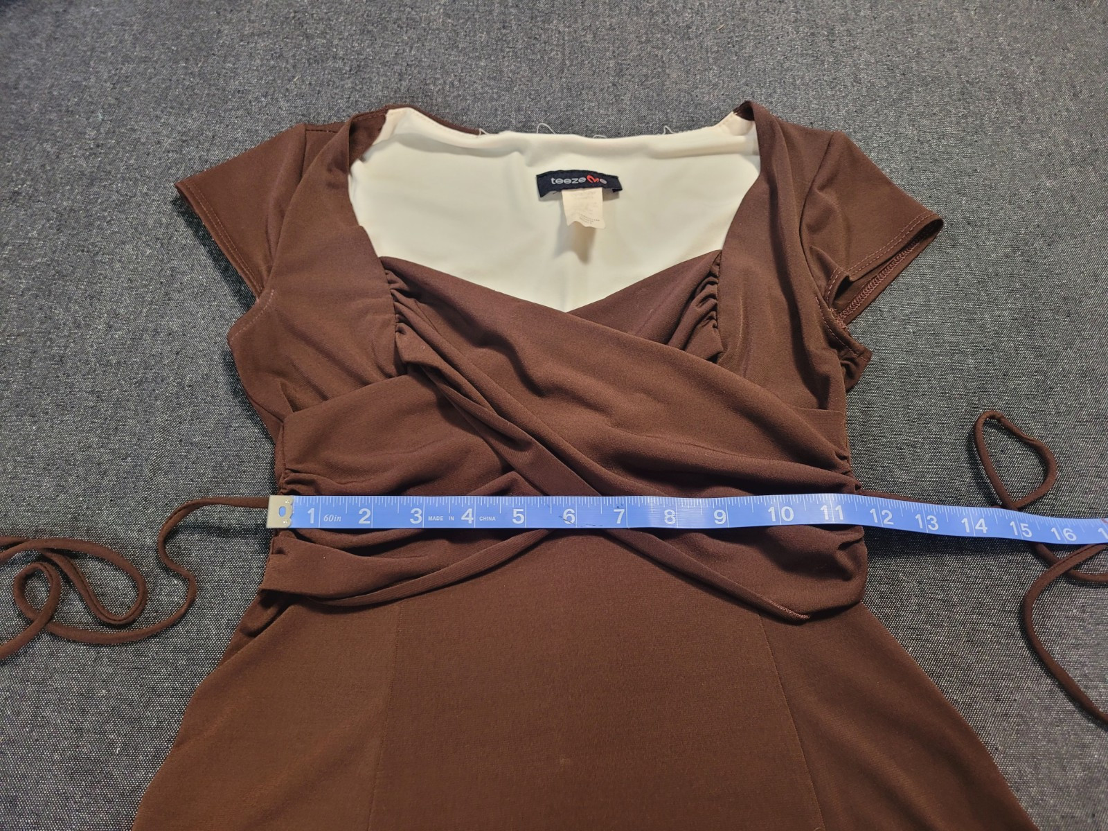 Vintage 90s Y2K Chocolate Brown Fit And Flare Skater Dress Mini USA Size XS/S