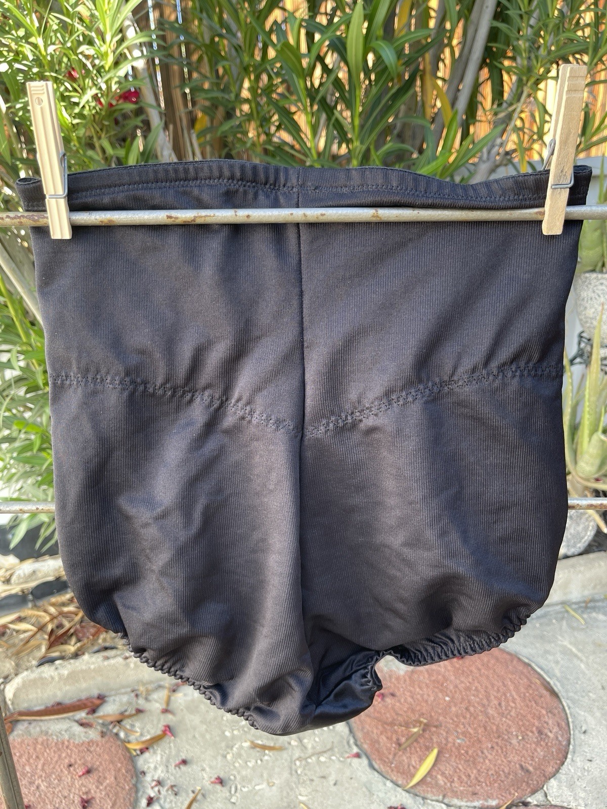 Vintage Black Spandex Waist Eliminator Smoothie Panty Girdle Shaper Size L