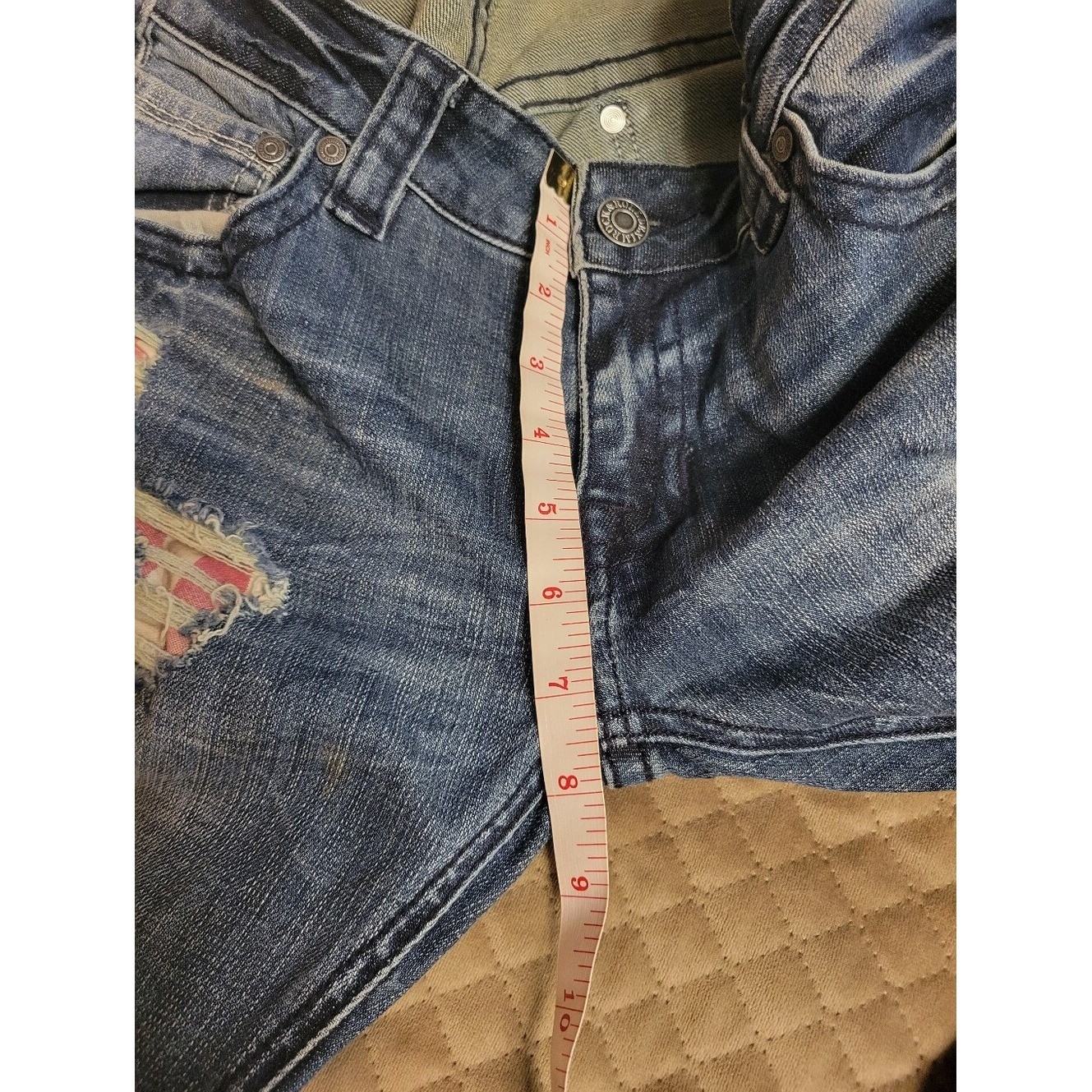Rock & Roll Cowgirl Blue Denim Jeans American Flag Pattern Women’s 29×32