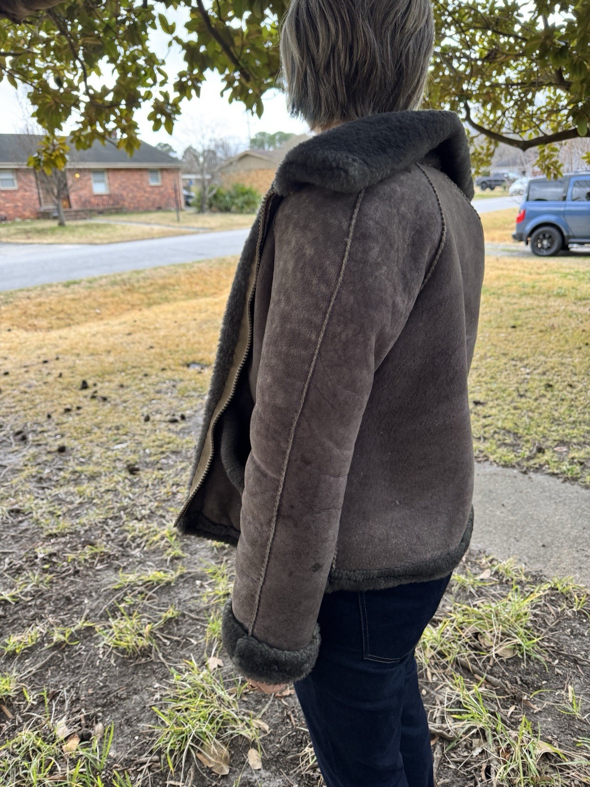 One Of A Kind: Vintage Unique Handmade Artesian Sheepskin Jacket. Warm & Comfy.