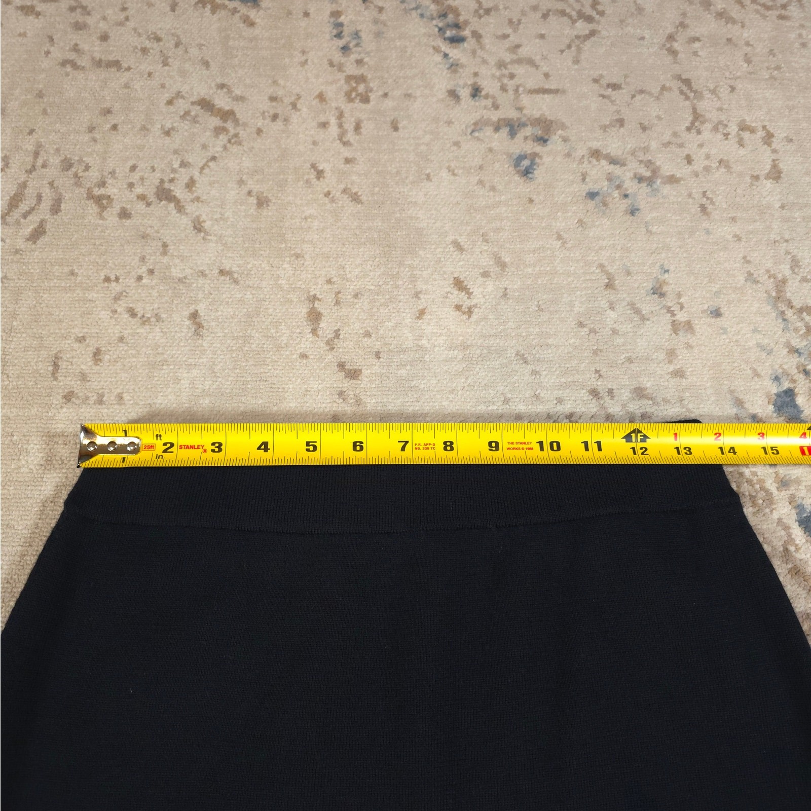 Vintage Eileen Fisher Black A-Line Pull On Skirt Women Size SP 100% Merino Wool