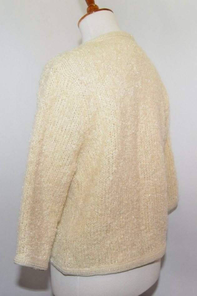VTG Milrank Sweater Cover Up Mother of the Bride Glittery Sparkle Womens L USA