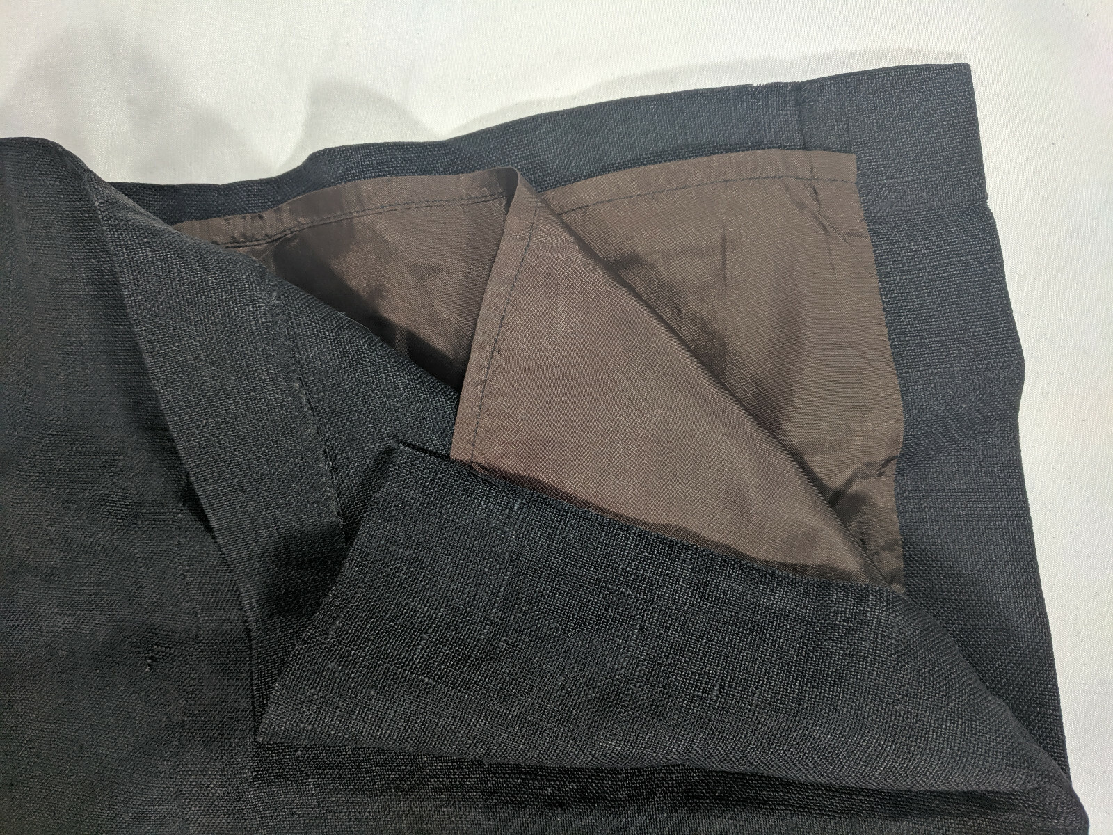 Davinci Italy Vintage black Linen Skirt Sz10 31W 27L