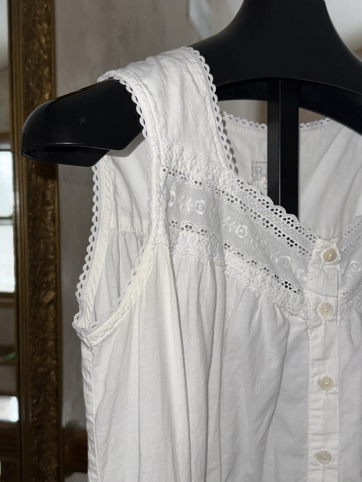 VTG Belle Pointe Nightgown Cottagecore White Day / House Dress Embroidered