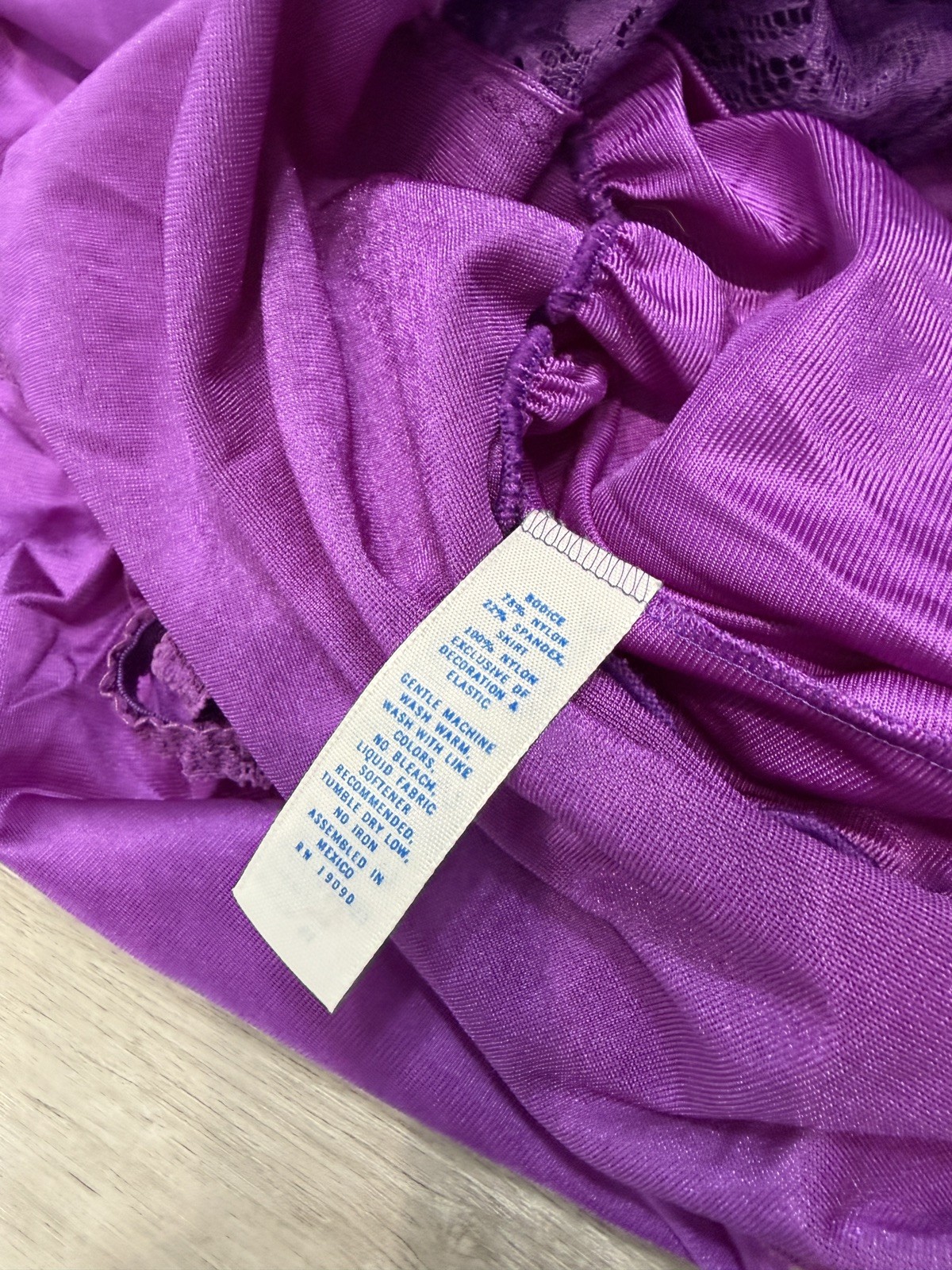 Vintage Lingerie Teddy Playsuit Romper Babydoll Purple Lace OLGA Small