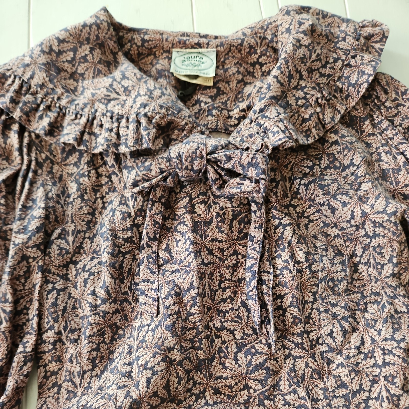 Vintage Laura Ashley Dress US Size 12 UK Size 10 Prairie Short Long Sleeves