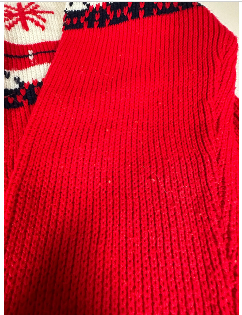 Vintage 90s Scandia Woods Cardigan Sweater Zip Front Deer Design Knit