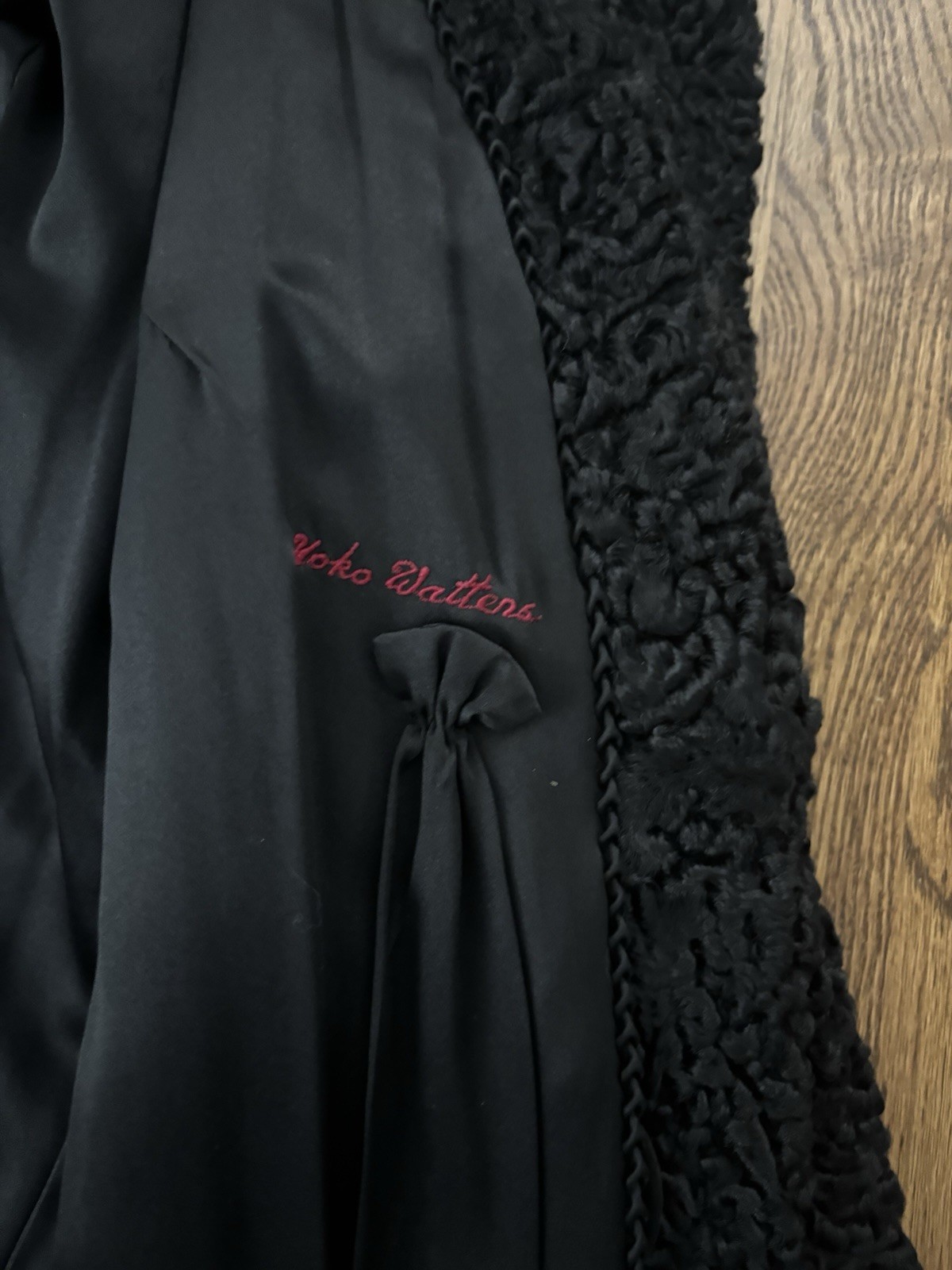Vintage 1960’s Or 1970’s Genuine Persian Lamb Black Single Breasted Coat S XS