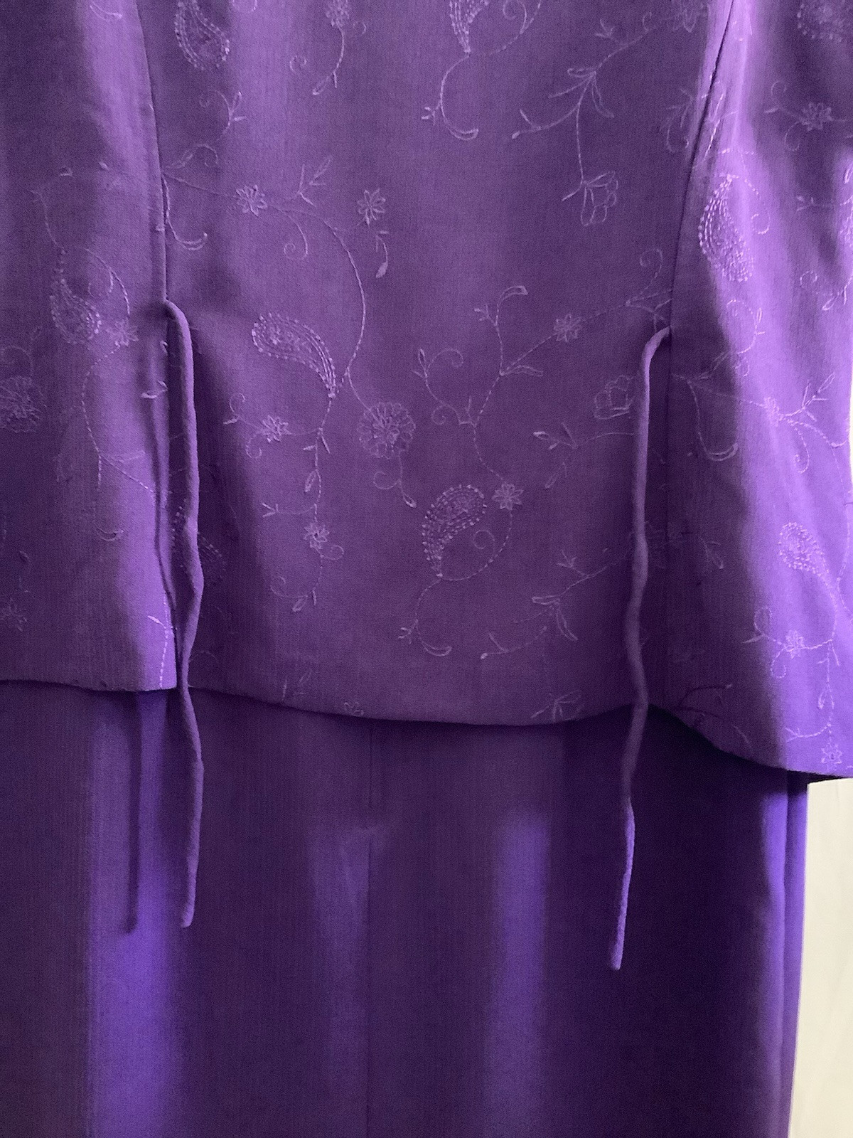 SAG HARBOR DRESS/JACKET SET (size 12) Deep Purple, Midi Excellent Condition