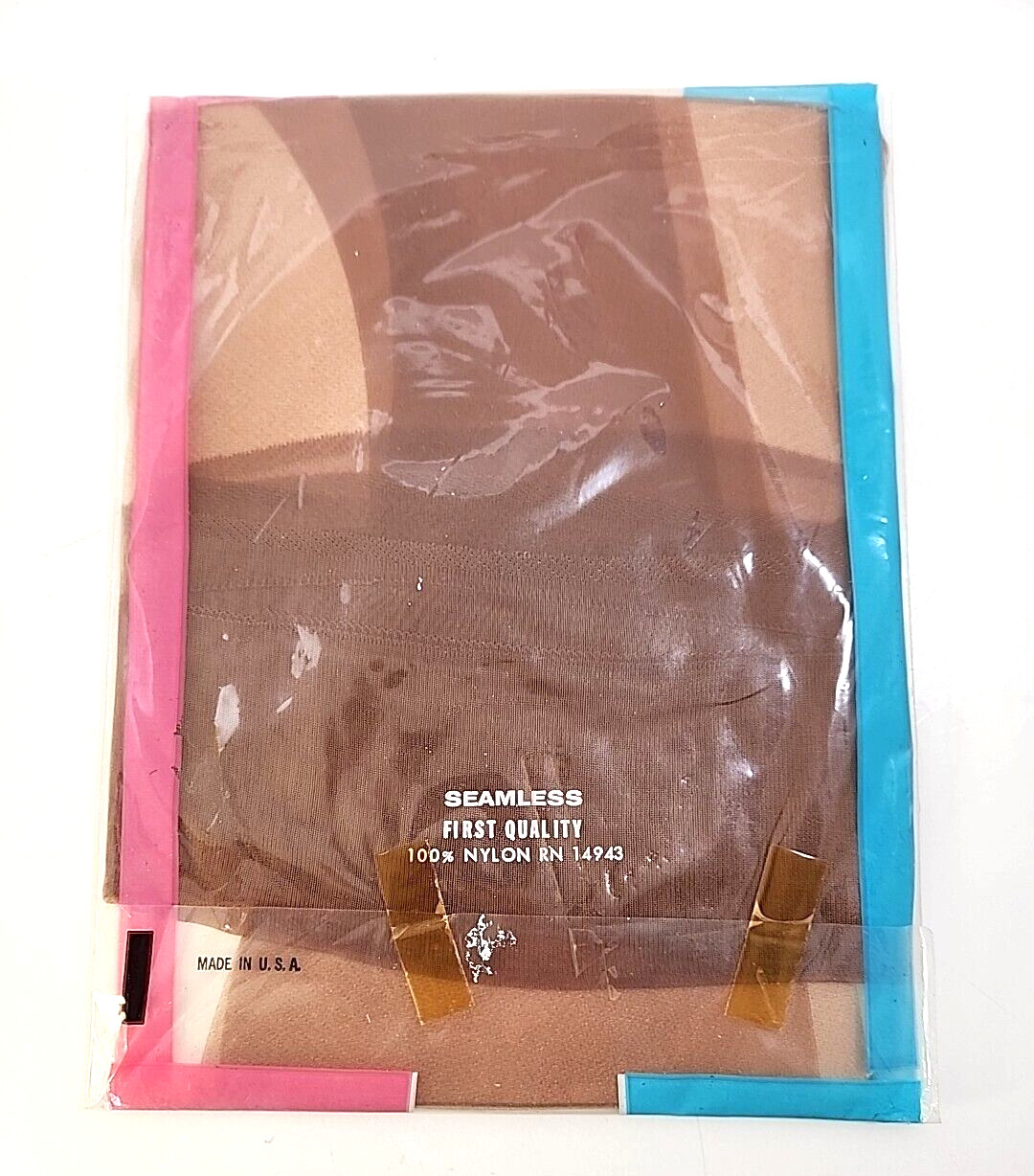 Vintage Lovely Hosiery Micro Seamless Beige Size 9 1/2 IRREGULARS NIP *Mark READ