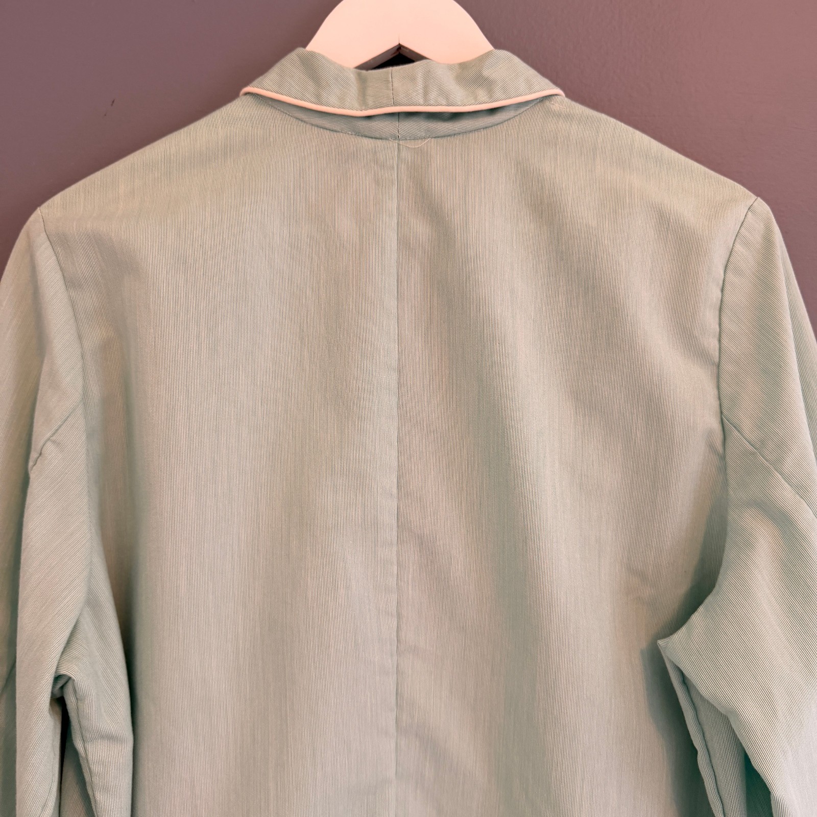 VTG 60s Hopkins Pub Hlth Uniform Green/Wht Pinstripe Actual Pediatricians Coat