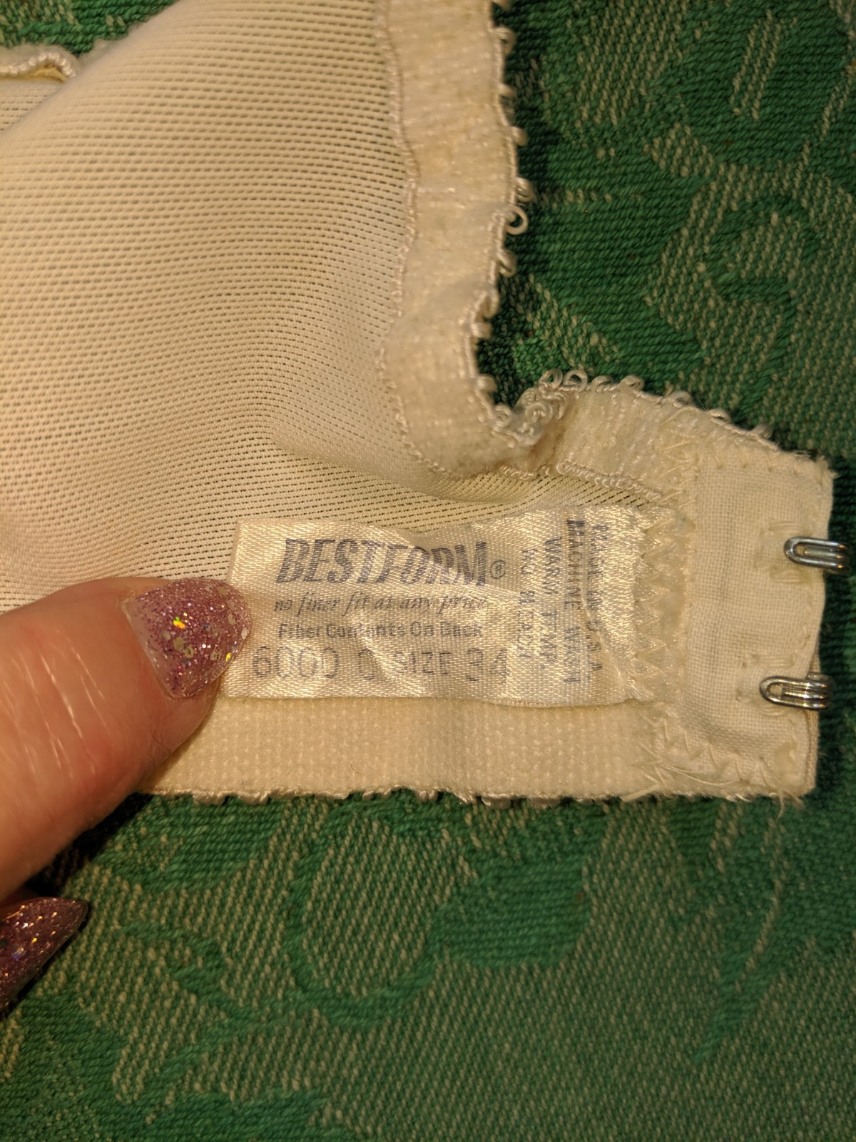 Vintage women’s bra cream Bestform 34 C 1960′ 70’s