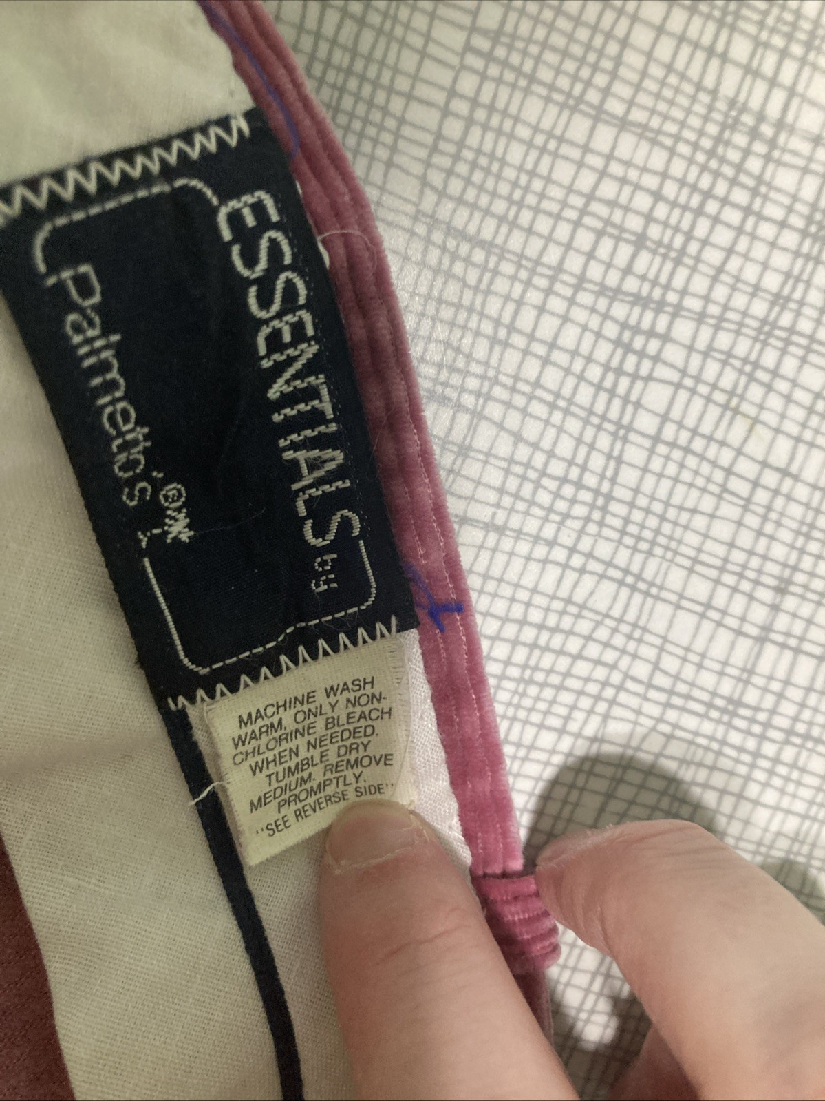 Vtg 80s Palmettos Pink Mauve Corduroy Pants Pleated Mom Trousers High Waist XS