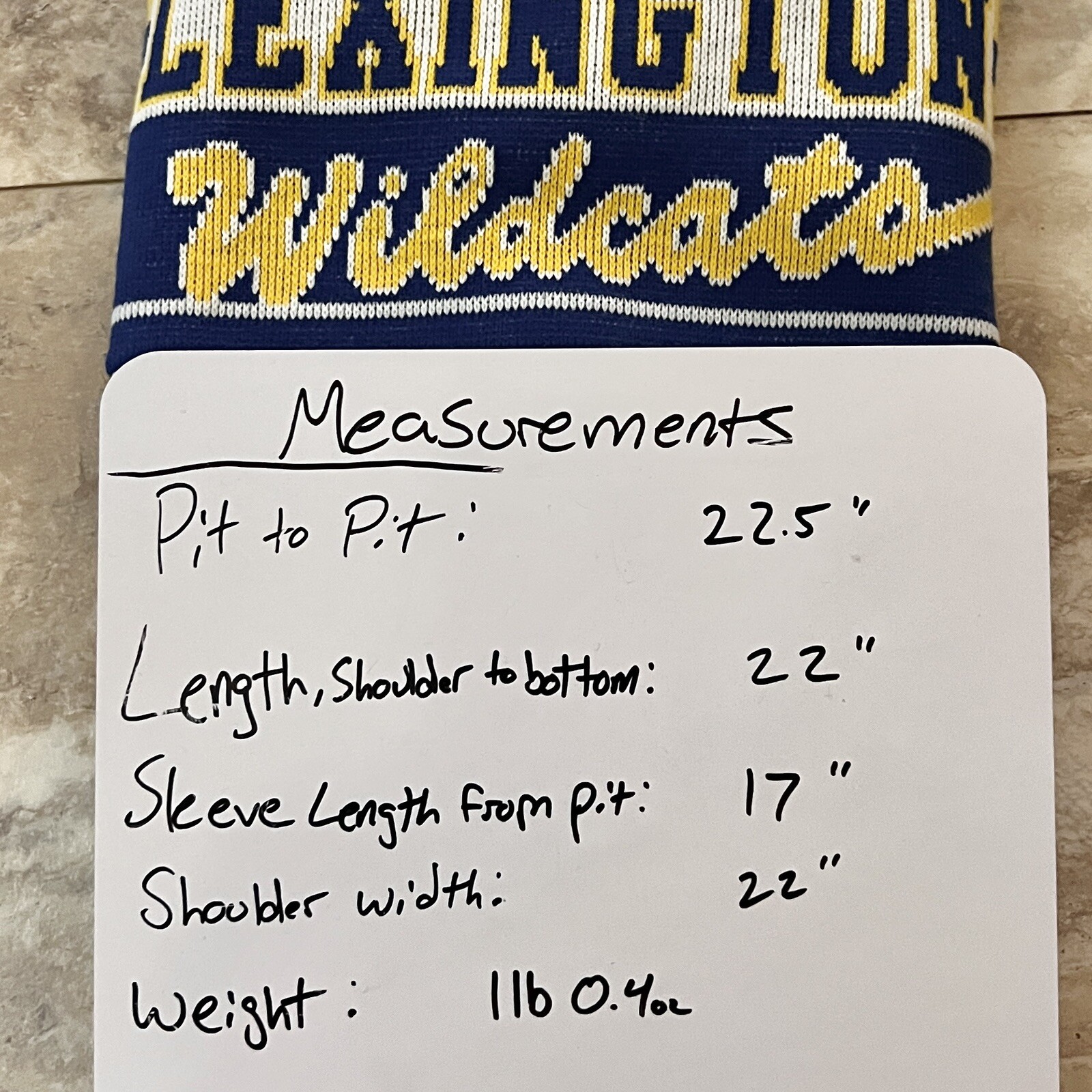 Vintage Lexington Wildcats Varsity Spirit Fashions Sweater Knit Accents USA Sz M