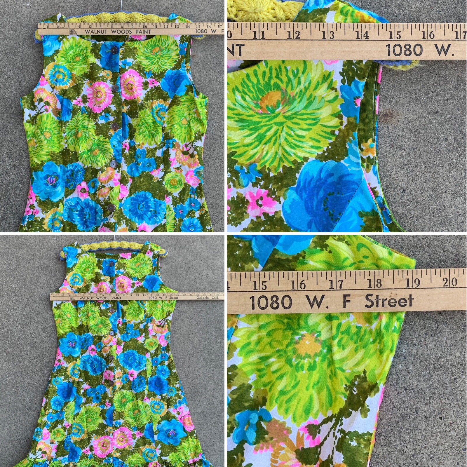 Vintage Dash About dress colorful floral sleeveless