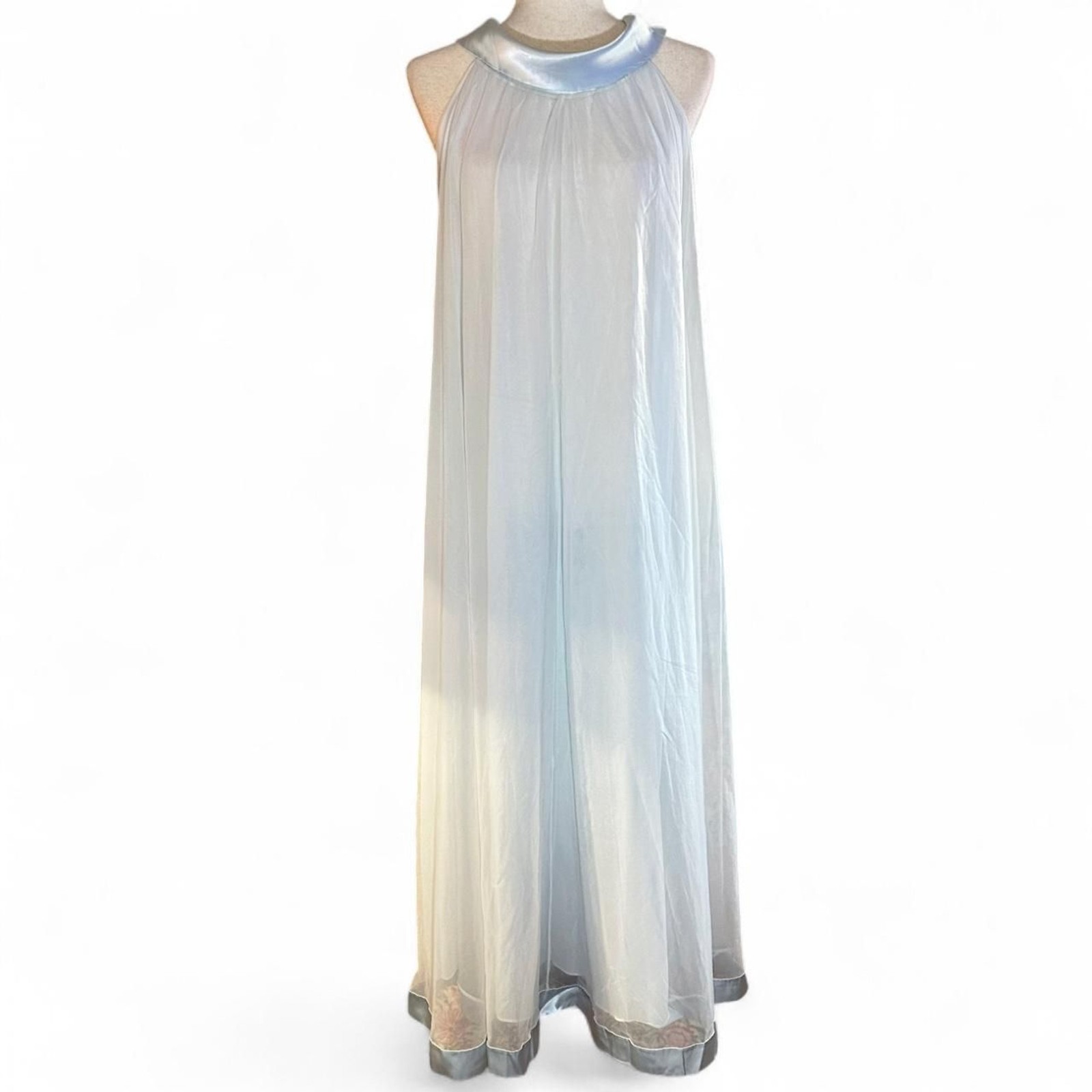 LaLa’s Originals 60s Baby blue Double Layer Chiffon Night Lounge Gown