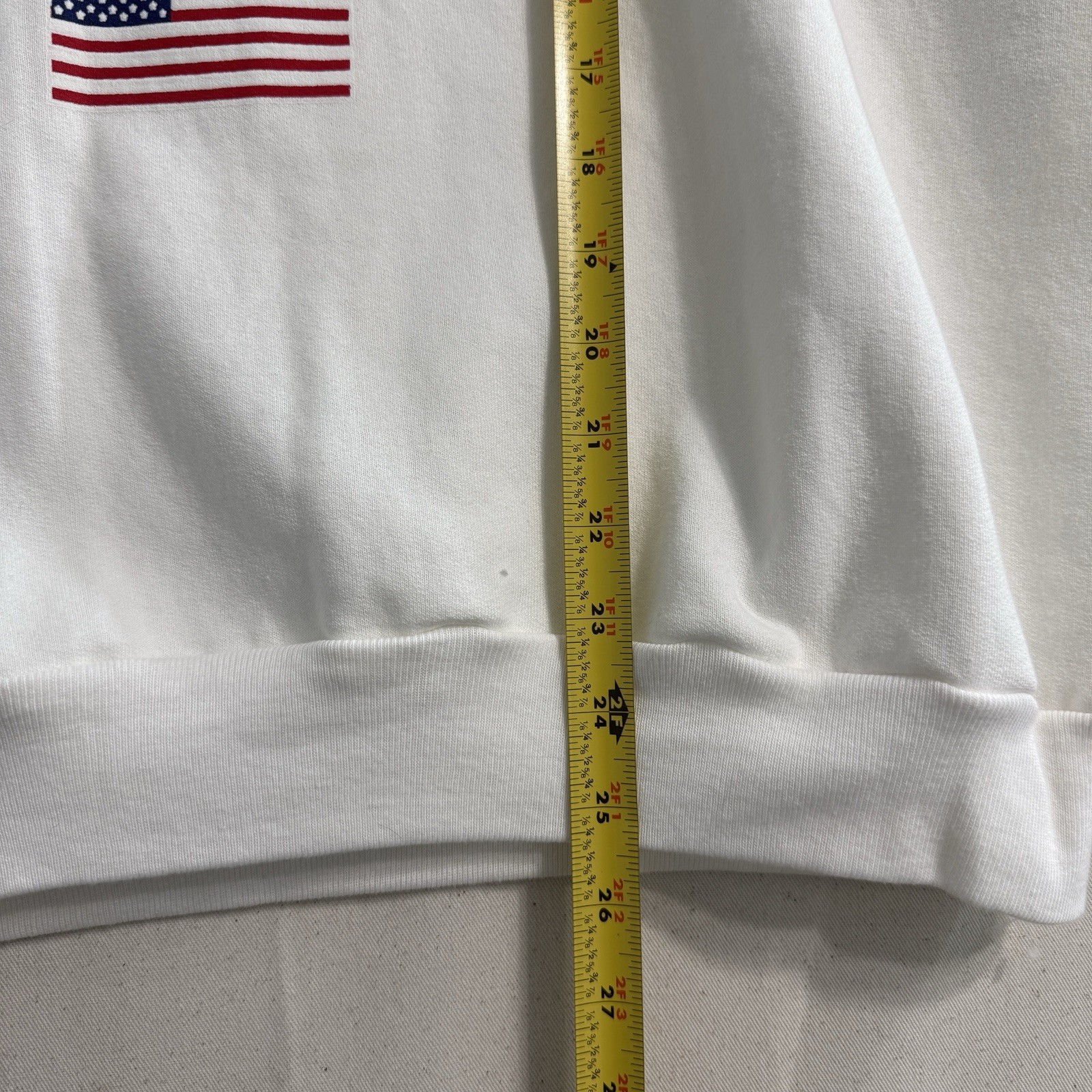 Vintage ESY Sport Wear USA Flag Women’s Sweatshirt Medium Patriotic