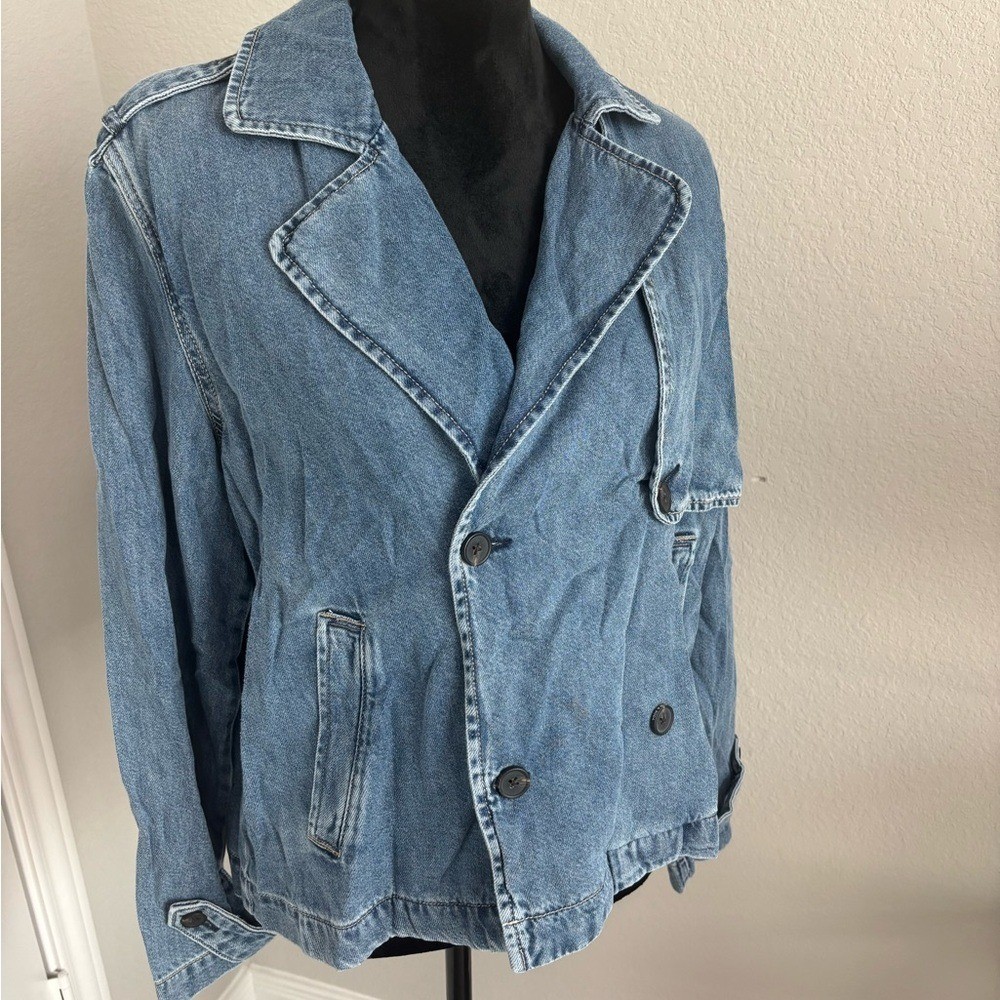 Scotch & Soda Amsterdam Short Denim Trench Jacket NWT Size Large