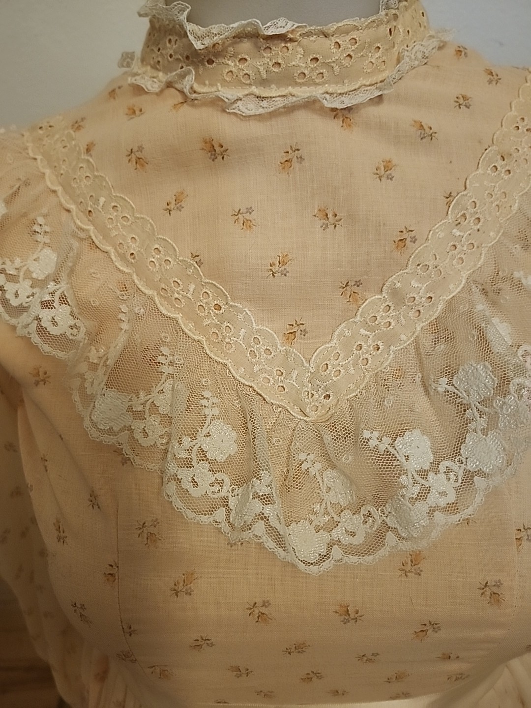 Handmade Pink Vintage Floral Victorian Prarie Cottagecore Dress