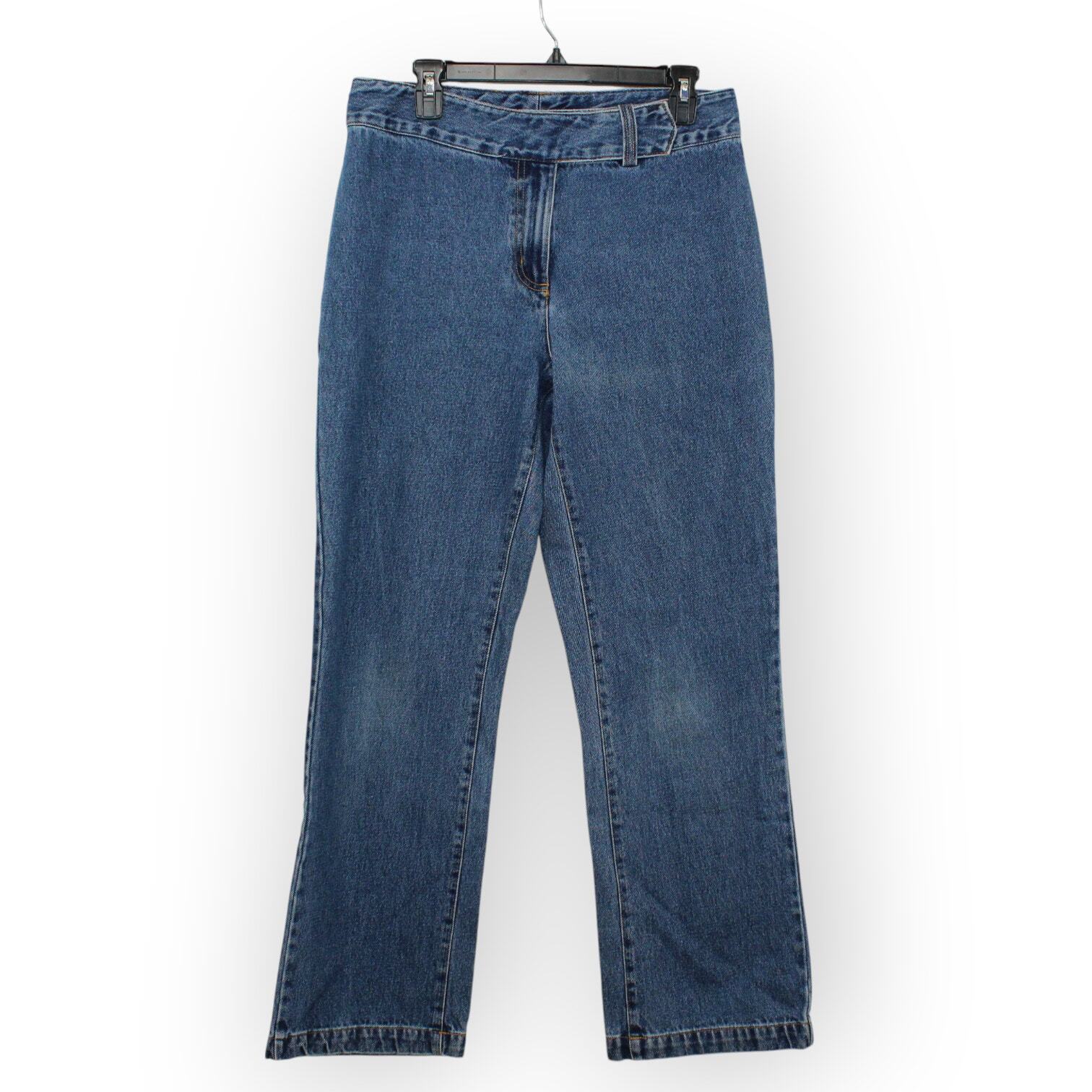 Vintage BILL BLASS JEANS Trouser Denim (12) Straight-Leg Cotton Kenya Mom