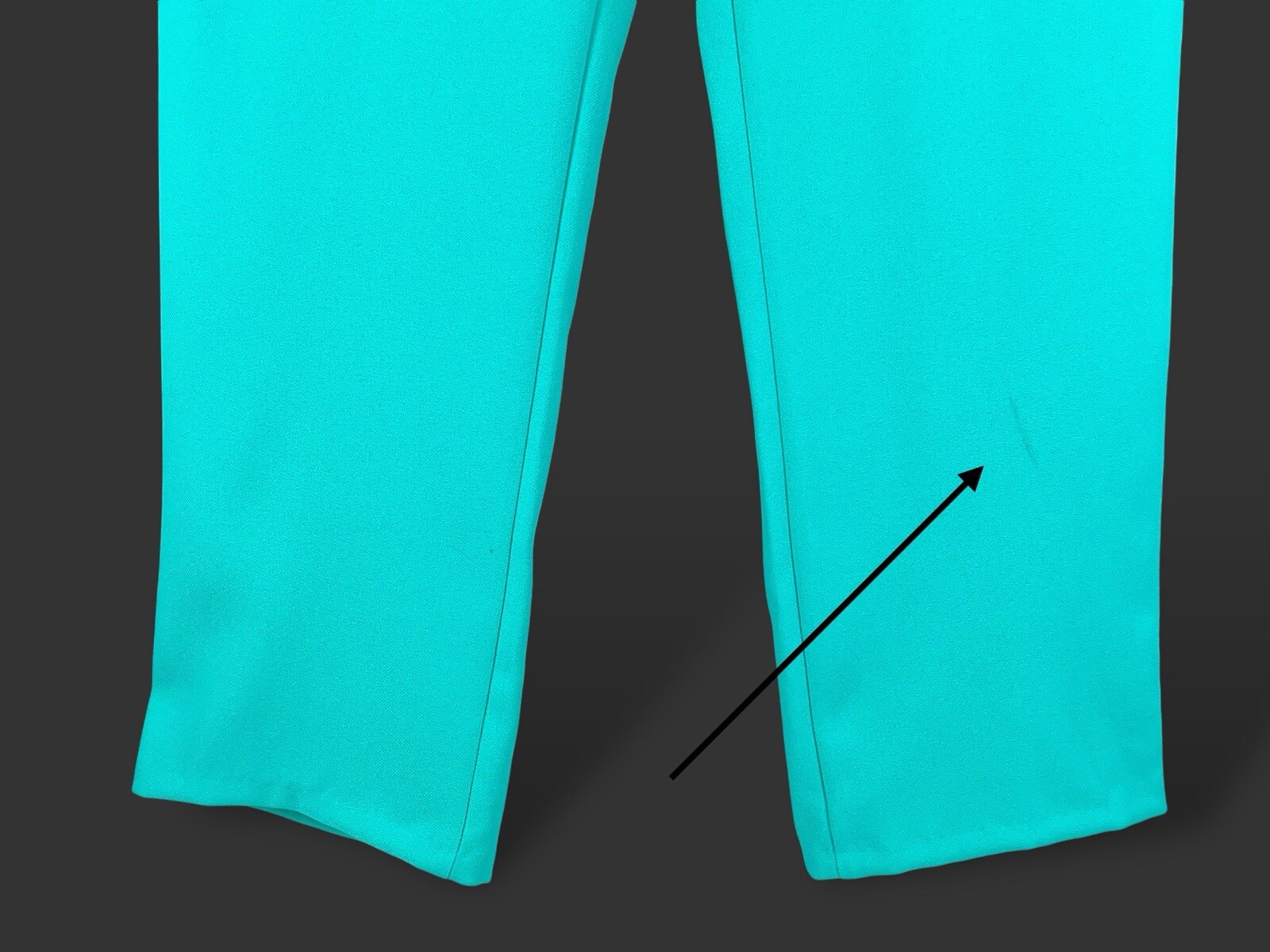 Vintage 70s Womens Wide Leg Pants Teal Dreamin’ Disco Pants L/Xl