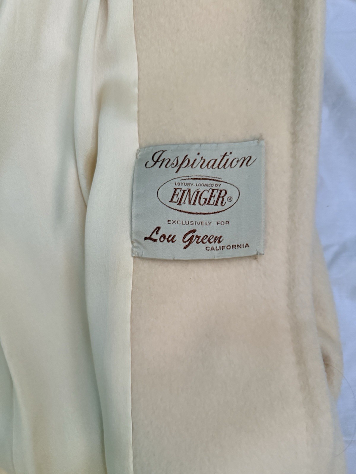 Vintage Ivory Swing Coat Real Fur Collar 50s 60s cream beige Bridal S wool USA