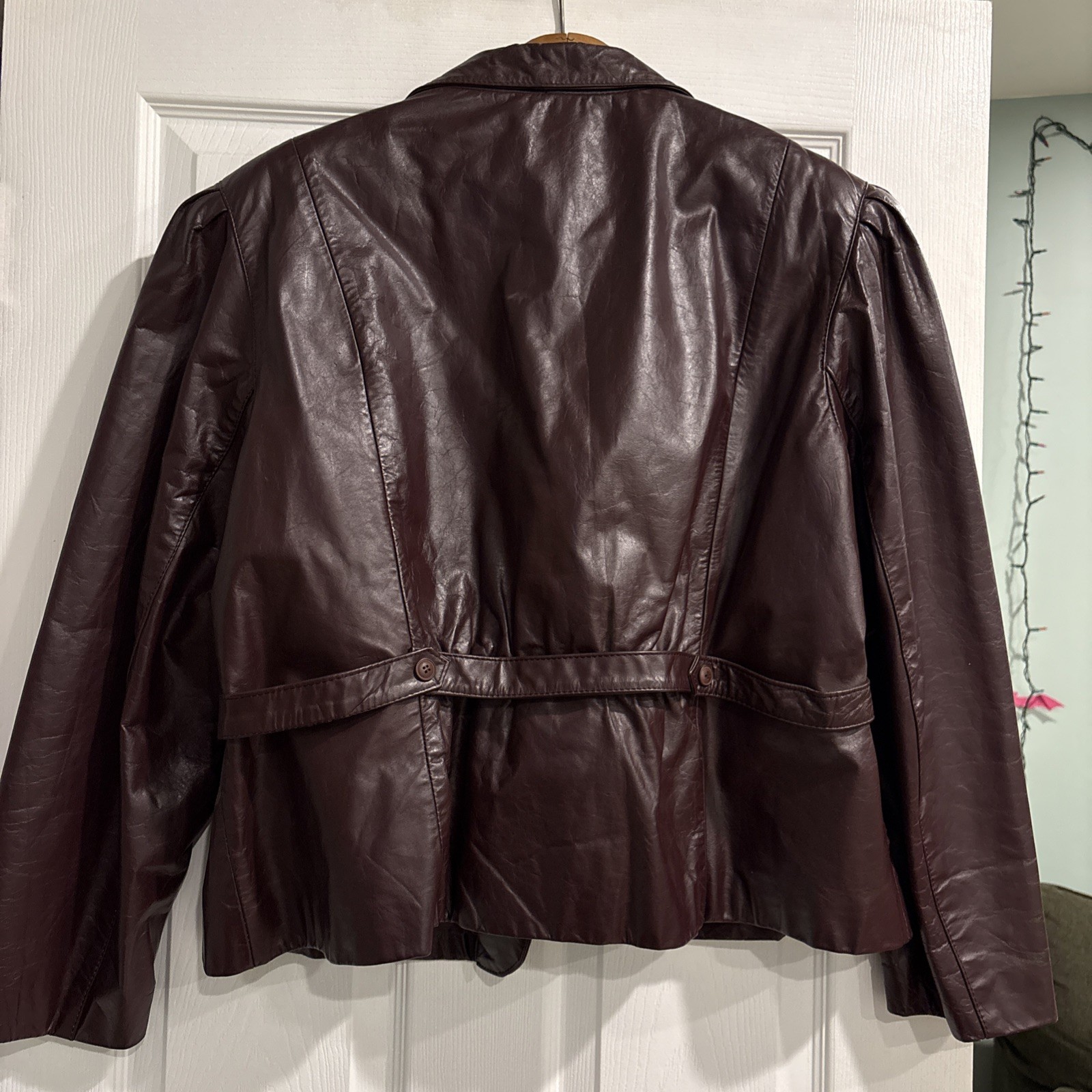 Vintage Split End Ltd Women’s Leather Jacket sz 22 brick red/Burgundy 2 button