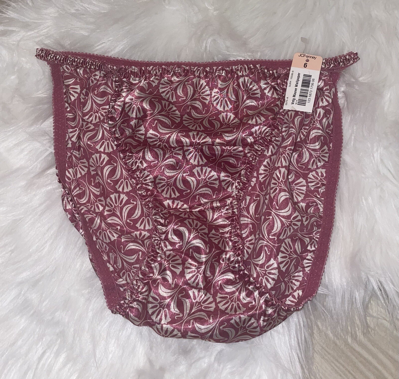 Vintage Vtg Delicates JCPenney Satin Panty String Bikini Panties Wallpaper 6 New