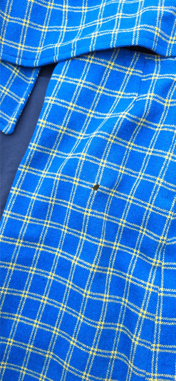 Vintage blue and yellow plaid skirt suit from Kelita size xs
