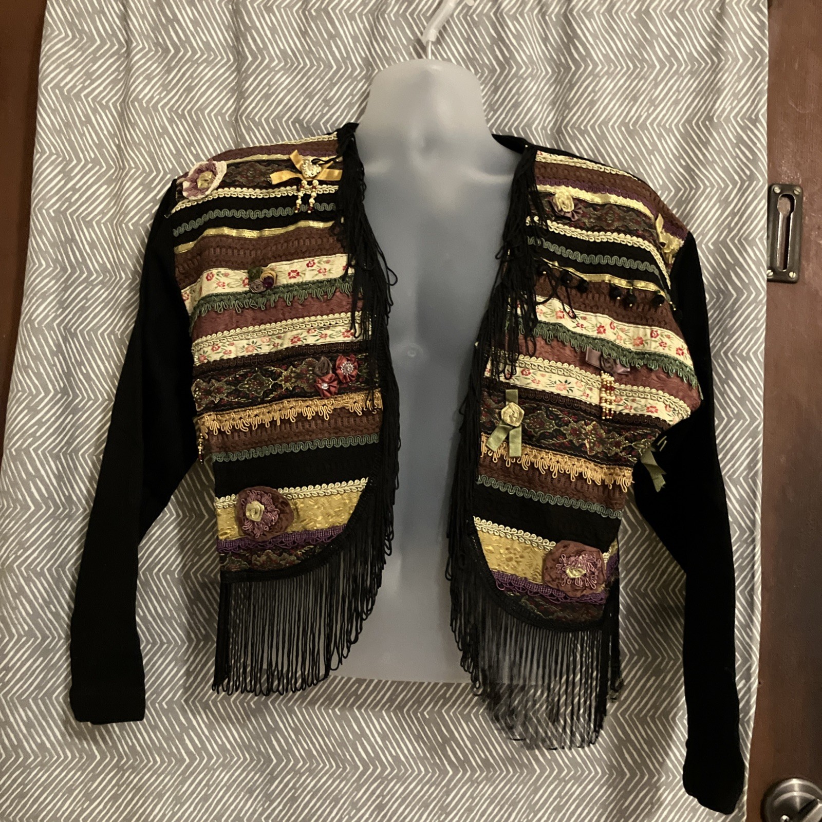 Vintage 80’s fringe jacket L Jou Jou