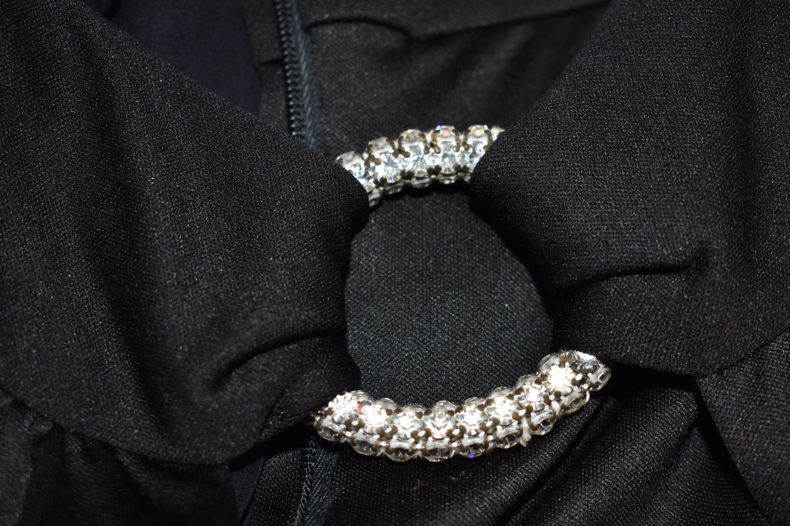 Beautiful Vtg Don Luis de espana Black Sleeveless Dress w/ Crystals Size 12