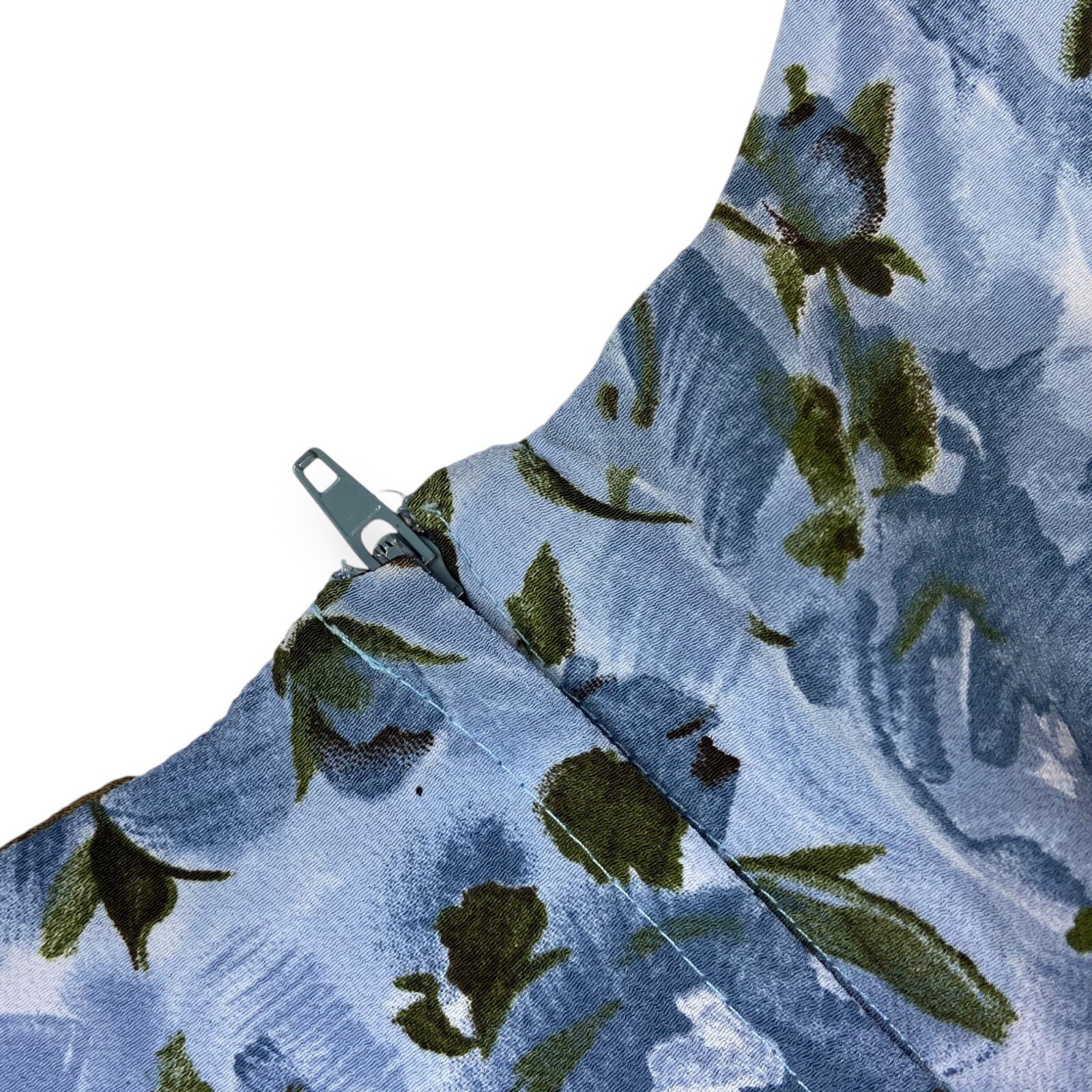 Byer Too! California Women’s VTG 90s Blue Floral Grunge Midi Dress 3