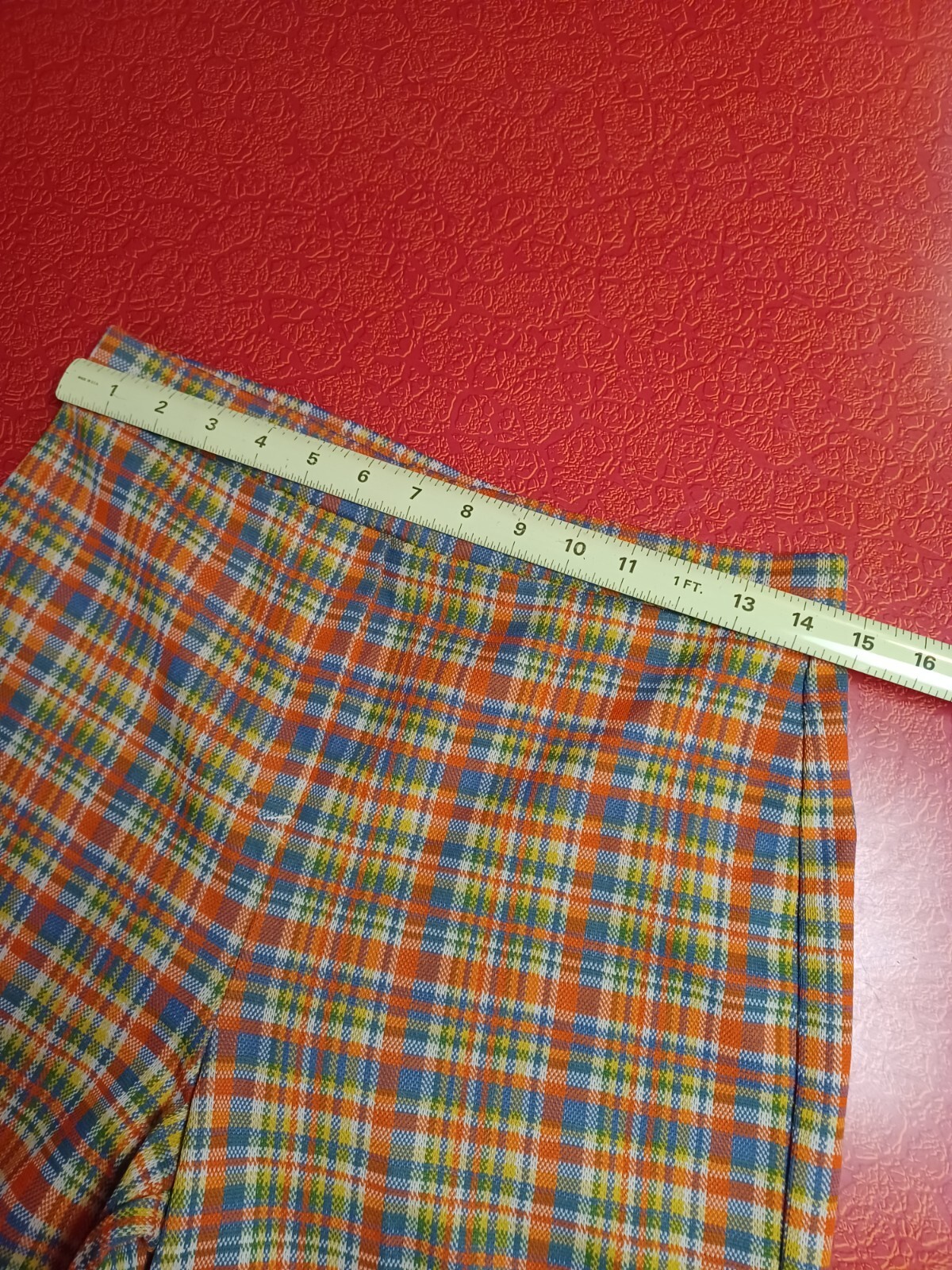 True Vintage Mid-century 1960s 1970s Funky Plaid Polyester Pants Sears MCM Mod