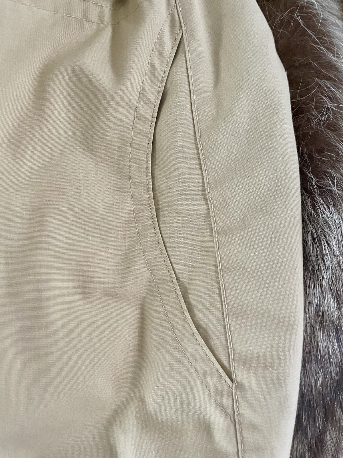 Bonnie Cashin Weatherwear Rusell Taylor Canvas Coat W/ Fauxfur Lining Size16