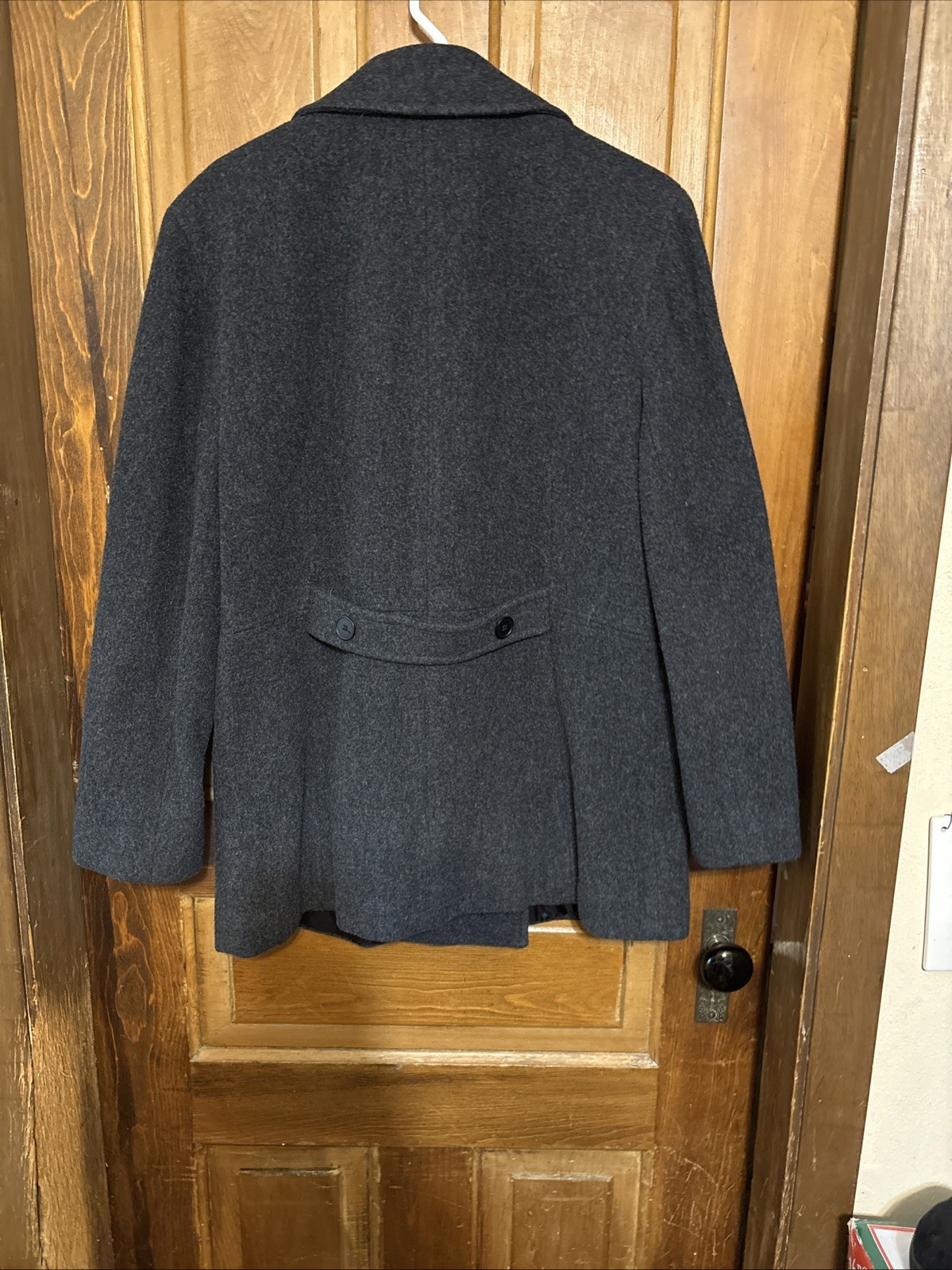 Nice Vintage Ash Black Double Button Down Jason Kole 100% Wool Woman’s Coat