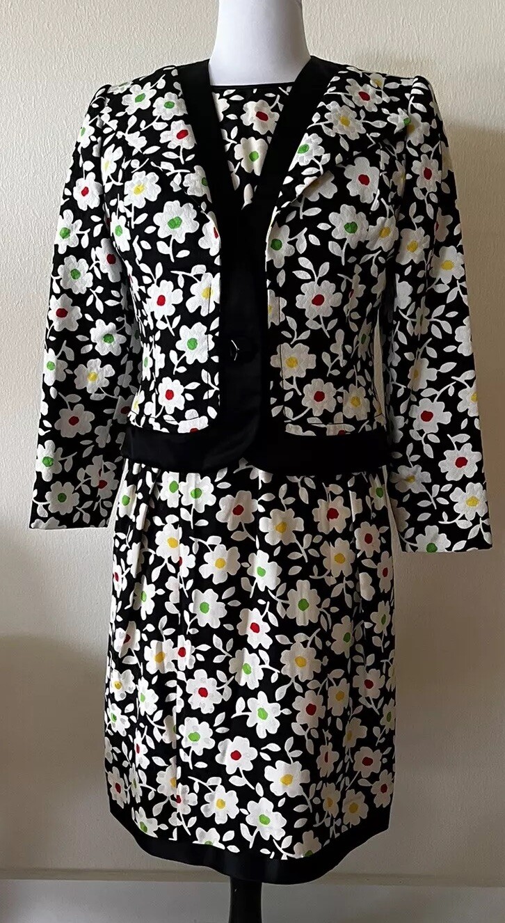 JAMES GALANOS FOR MARTHA PARK AVENUE Floral Dress With Jacket~ Gorgeous!