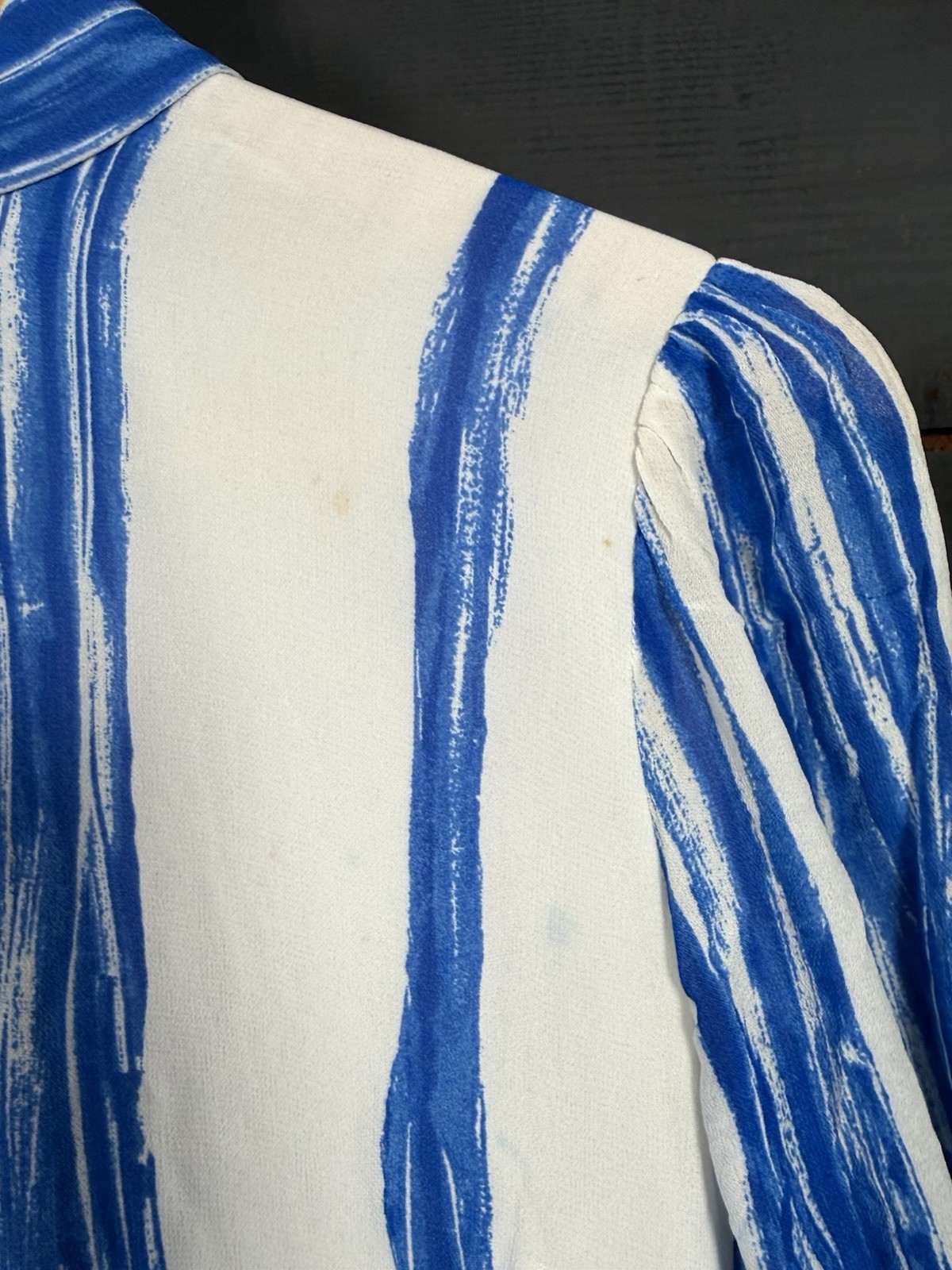 Pauline Trigere dress 80s vintage Saks Fifth Avenue smock neck front button up