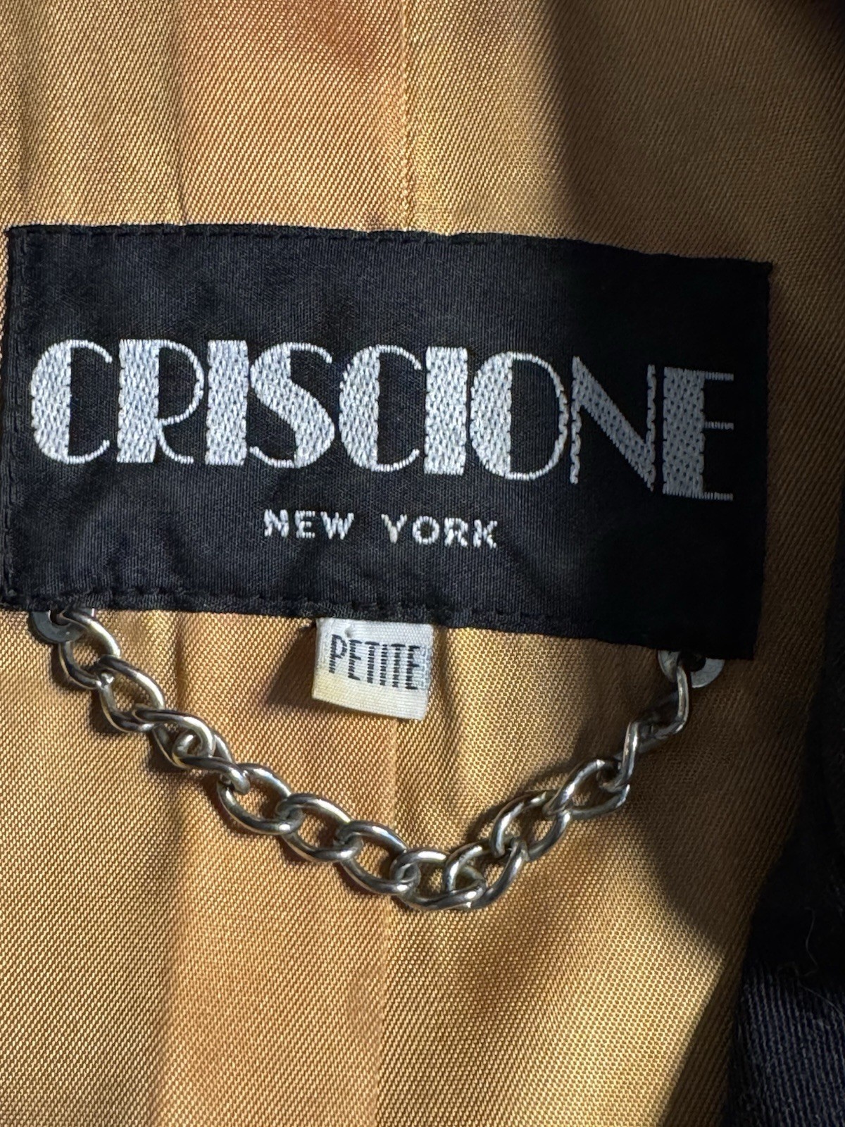 Vintage Criscione New York | Black Power Blazer| Gold Accents | Old Money | 1980