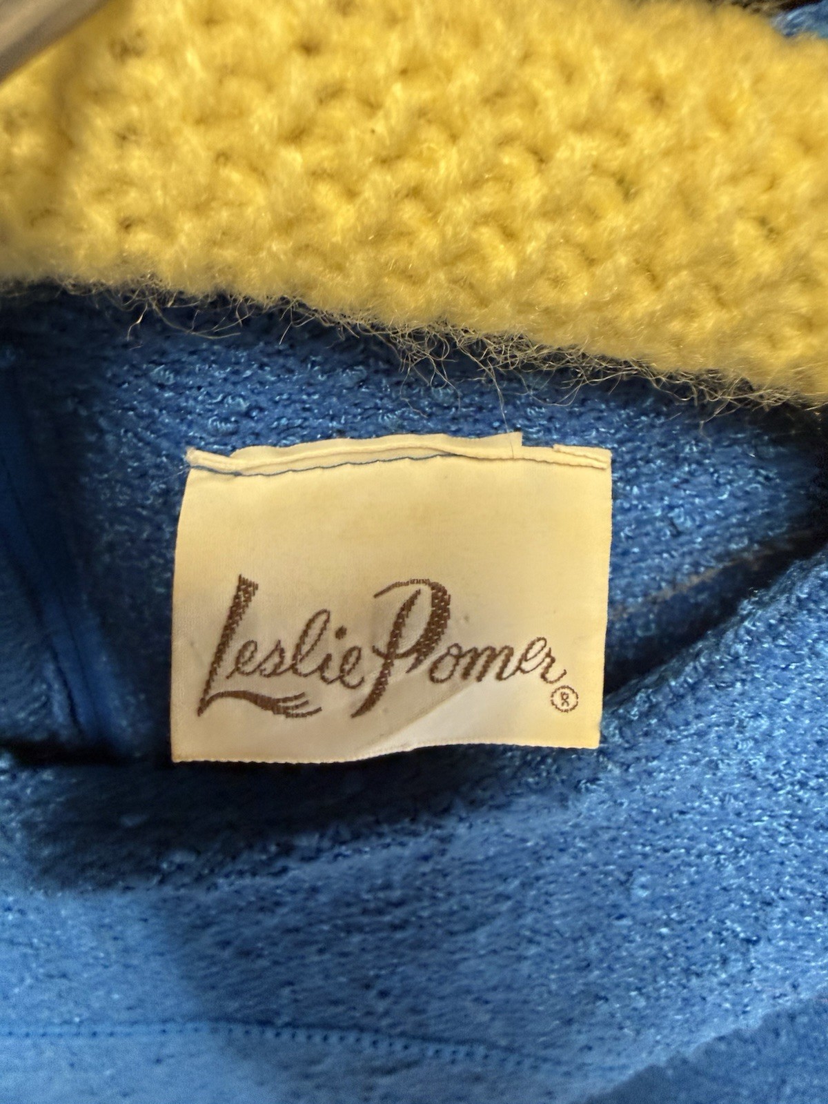 Vintage Leslie Pomer Blue Dress With Jacket, Size 18