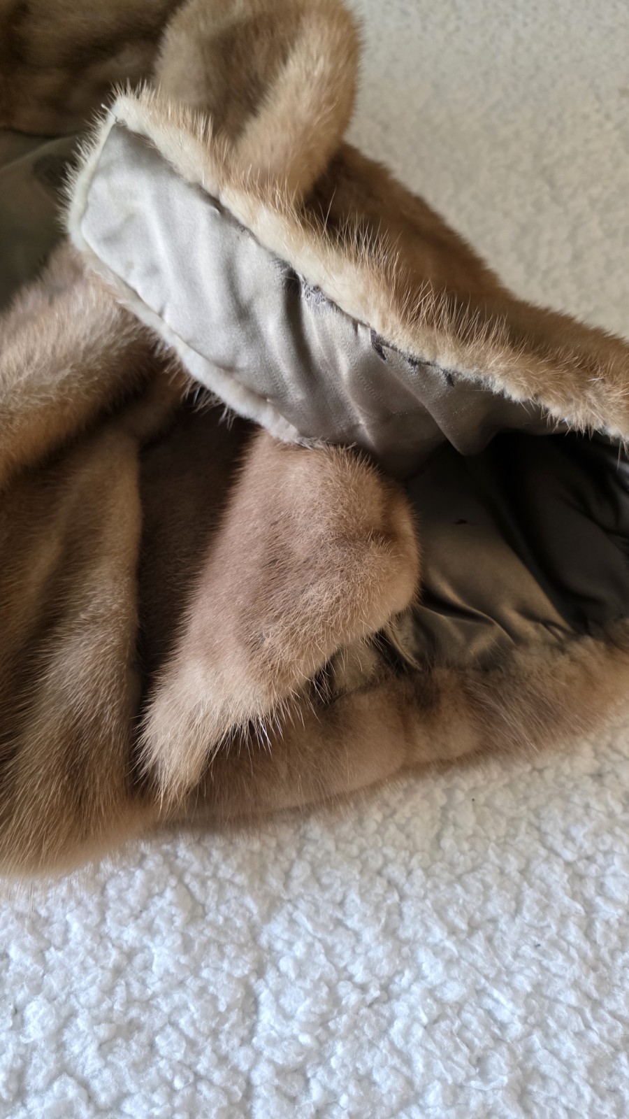 READ Vintage 1950s Genuine Blonde Pastel Mink Fur Capelet Bolero Shawl Collar