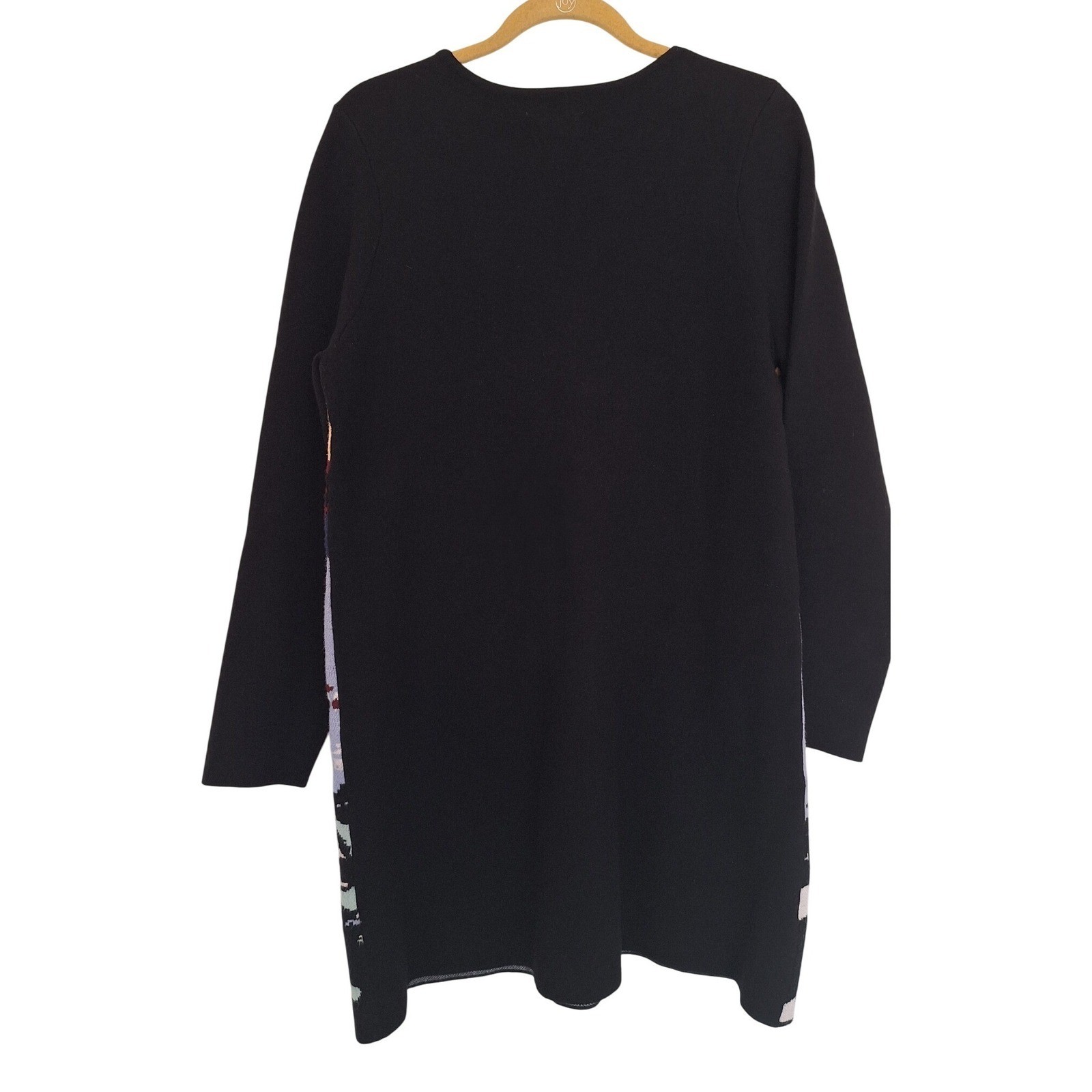 Anthropologie Maeve Scenic Mini Sweater Dress Size L Knit Bohemian Mini