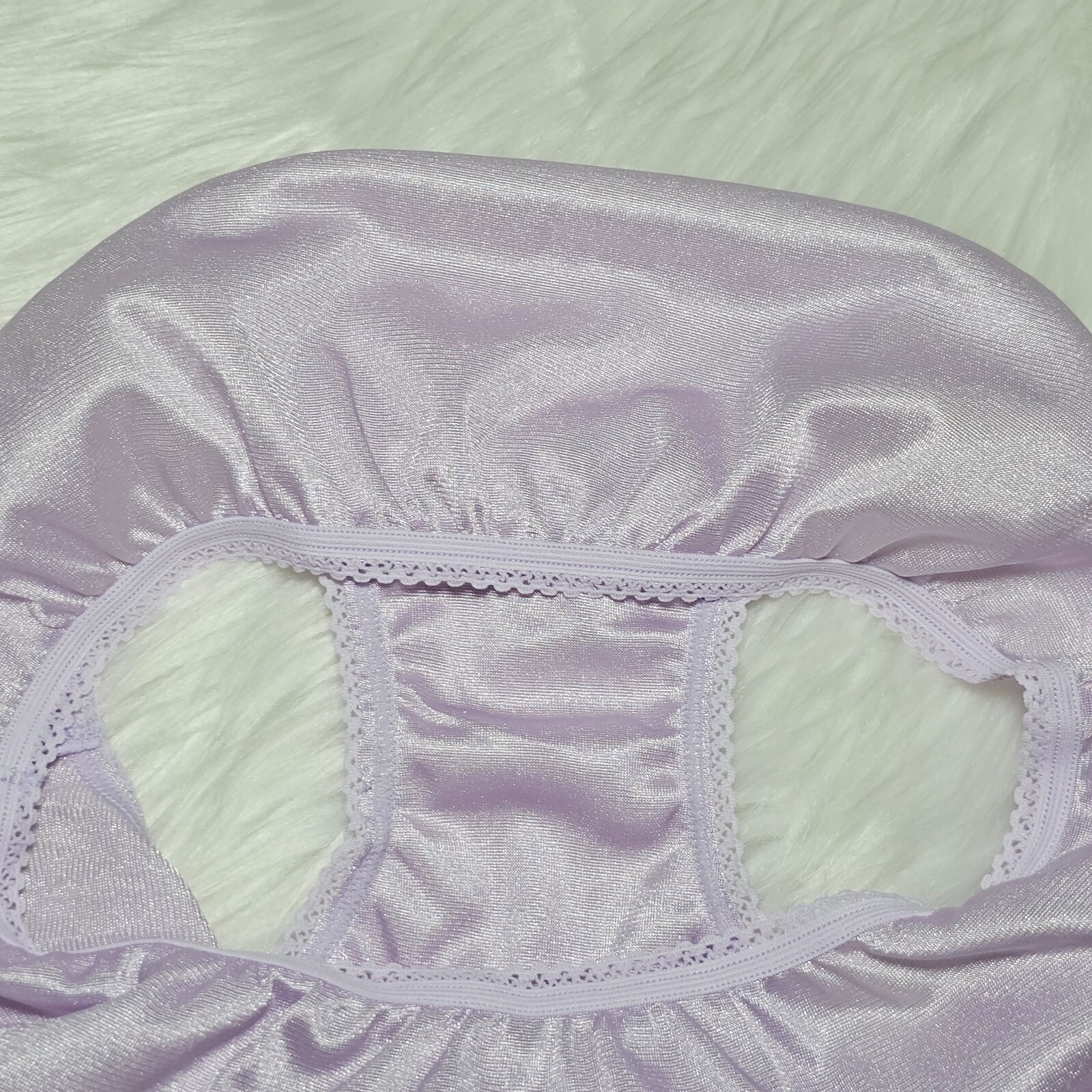 Vintage Silky Purple Panty 100% Nylon Sissy Sheer Brief Size 6-7 Hip 35-39″