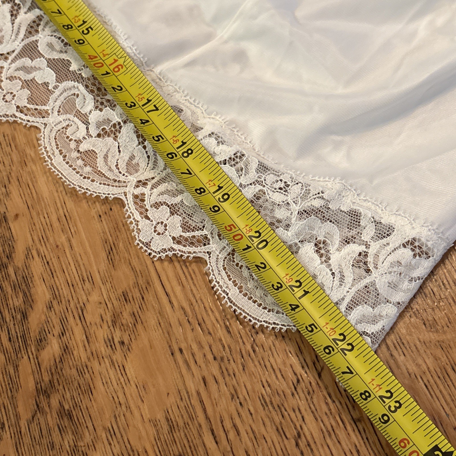 VTG Sexy Sears Underwire Short Slip Dress Adjustable Straps Lace Trim Sz 36D